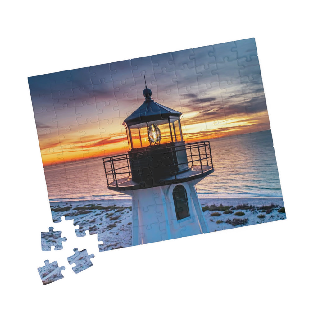 Lighthouse Sunset Puzzle 110, 252, 520, 1014 Piece | Scenic Coastal Jigsaw