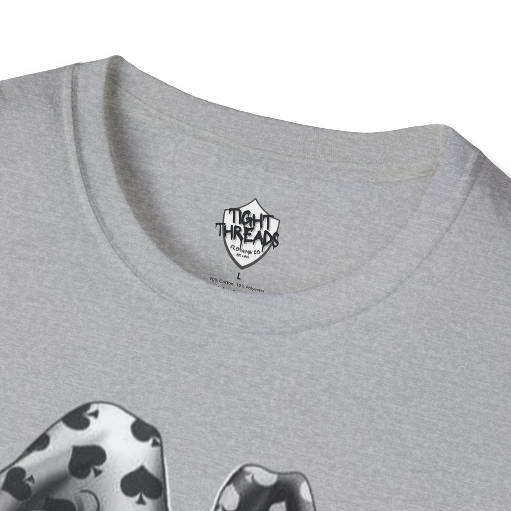 Skull Jester Tee - Unisex Softstyle T-Shirt, Halloween Costume Tee, Graphic Tee, Funny Shirt, Unique Gift for Him/Her