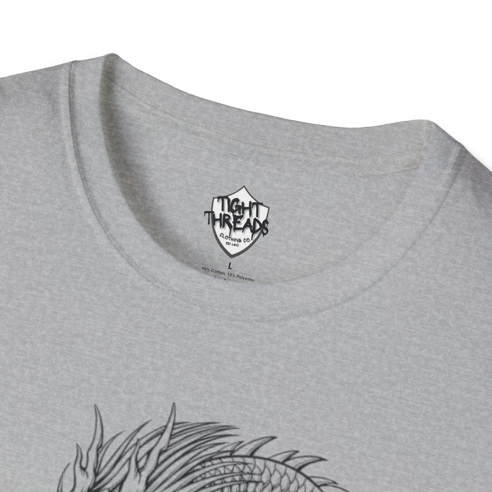 Dragon Oni Graphic Unisex Softstyle T-Shirt, Casual Wear, Gift for Him/Her, Festival Outfit, Anime Lover Tee, Unique Art Shirt