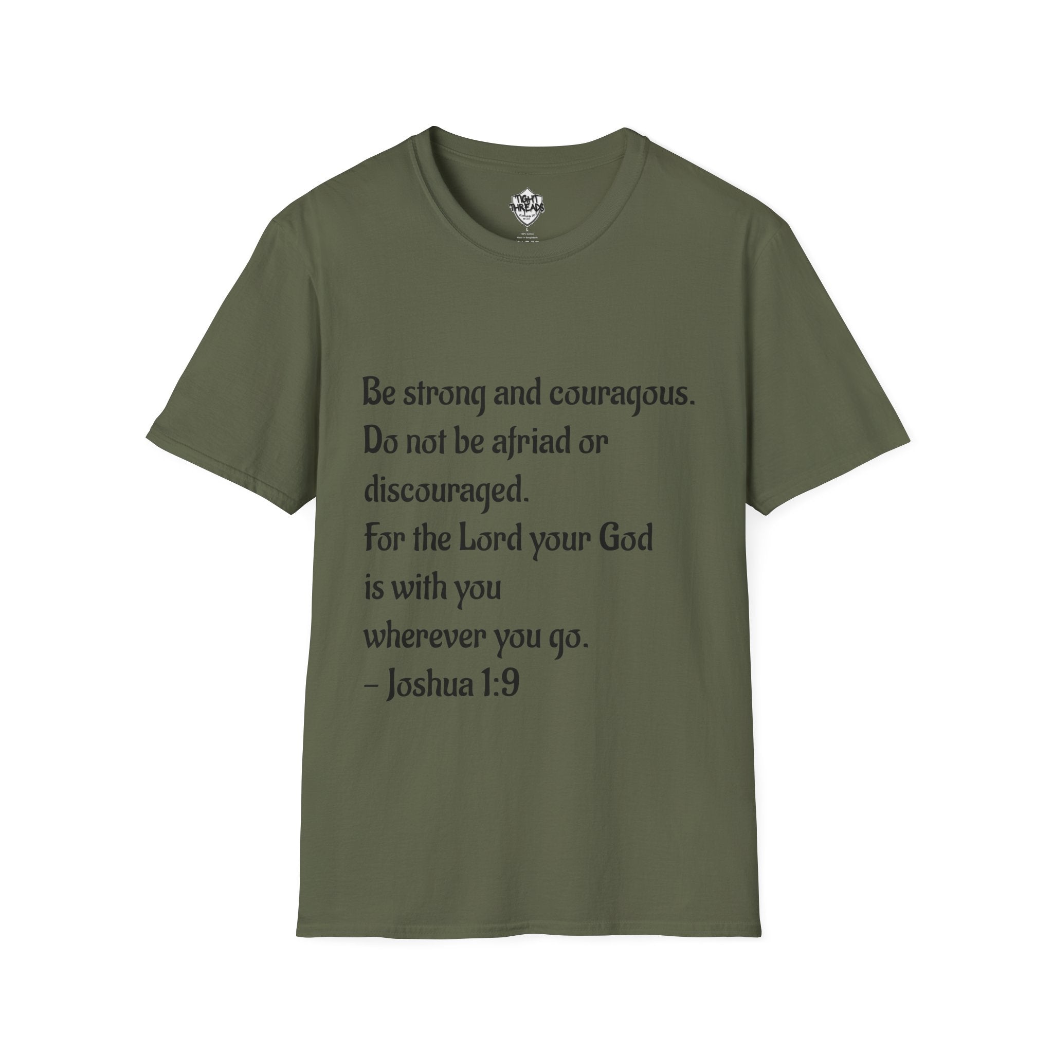 Inspirational Joshua 1:9 Bible Verse T-Shirt, Unisex Motivational Tee, Faith-Based Gift, Religious Apparel, Encouragement Top