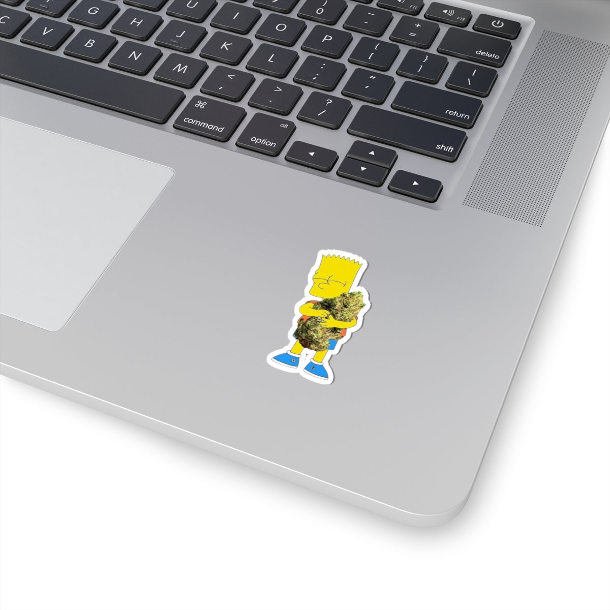 Bart Simpson Bud Sticker, Fun Cannabis Bart Simpson Sticker, Cool Laptop Décor, Retro Cartoon Vinyl, Gift for Stoners