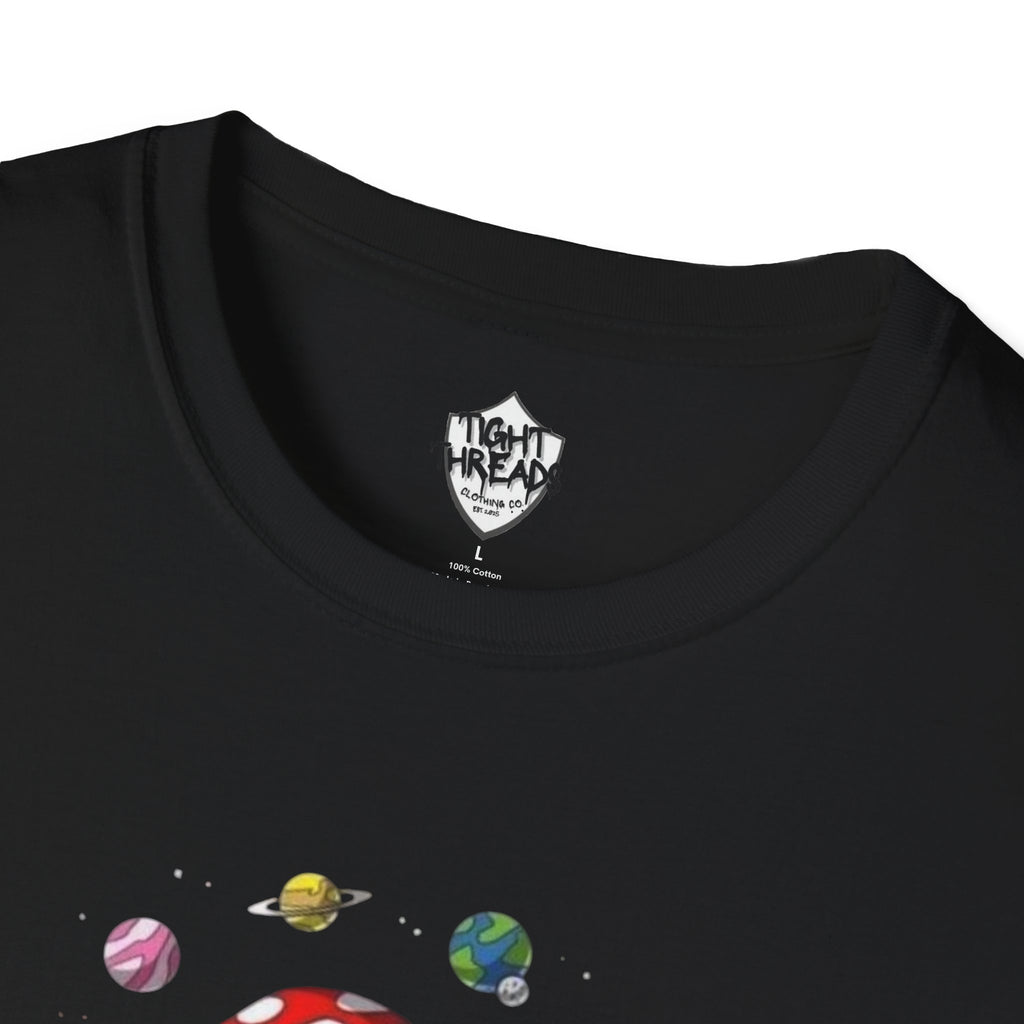 Mushroom Meditation Tee | Unisex Softstyle T-Shirt, Trendy Graphic Tee, Casual Wear, Nature Lover Gift, Relaxation Shirt, Festival Apparel