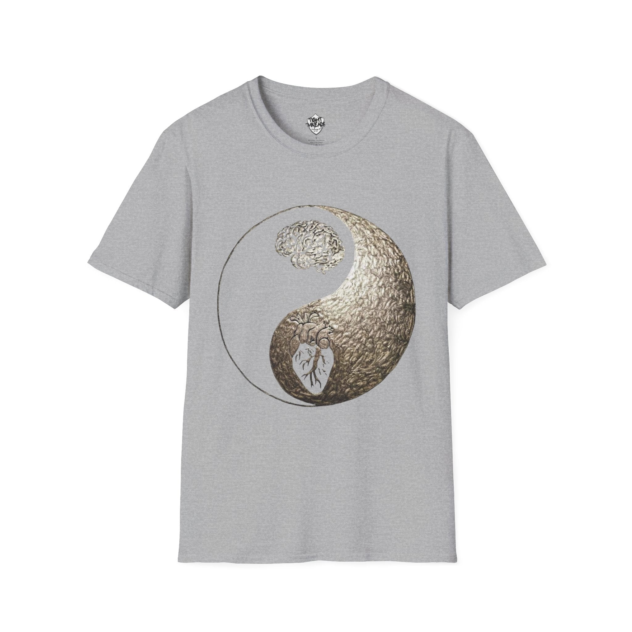 Yin Yang Mind over Matter Tee, Unisex T-Shirt for Mindfulness, Gift for Yoga Lovers, Boho Style, Casual Wear, Spiritual Design
