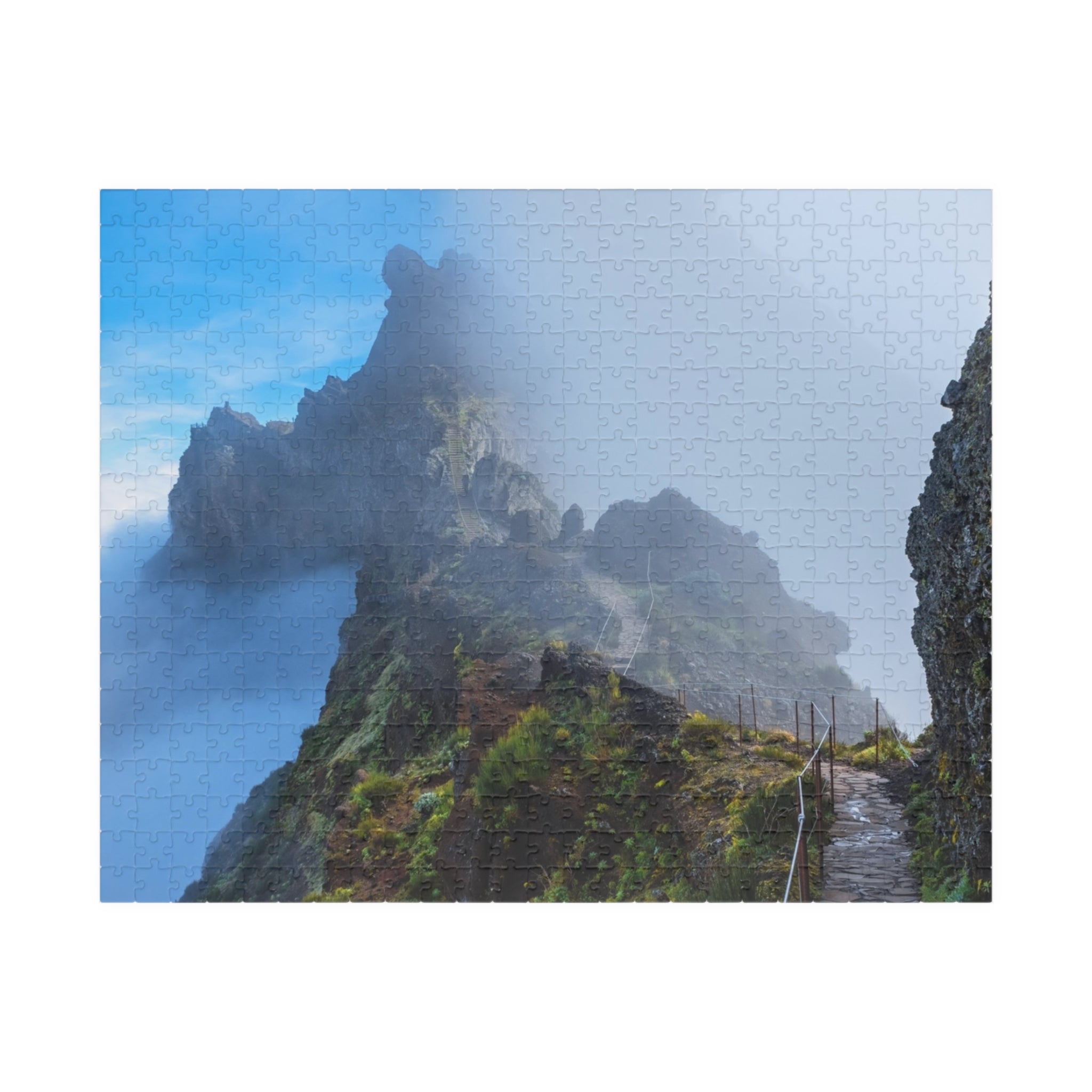 Misty Mountain Trail Puzzle | Scenic Landscape Jigsaw