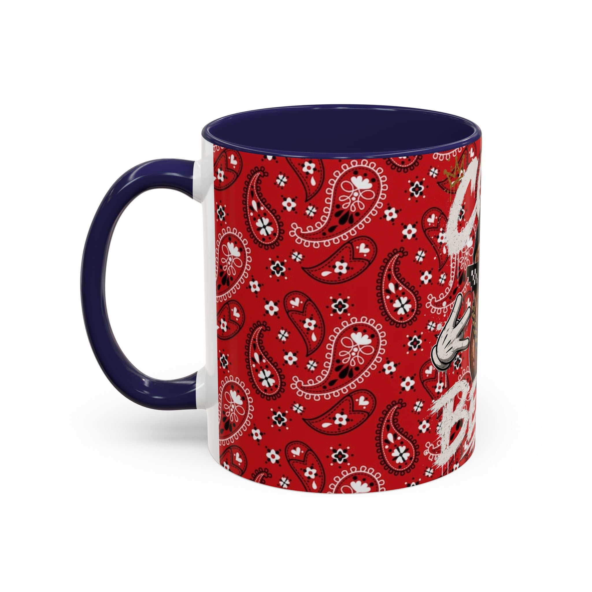 Cool Beans Mug | Red Bandana Coffee Cup, Hip-Hop Bean Graphic 11oz 15oz