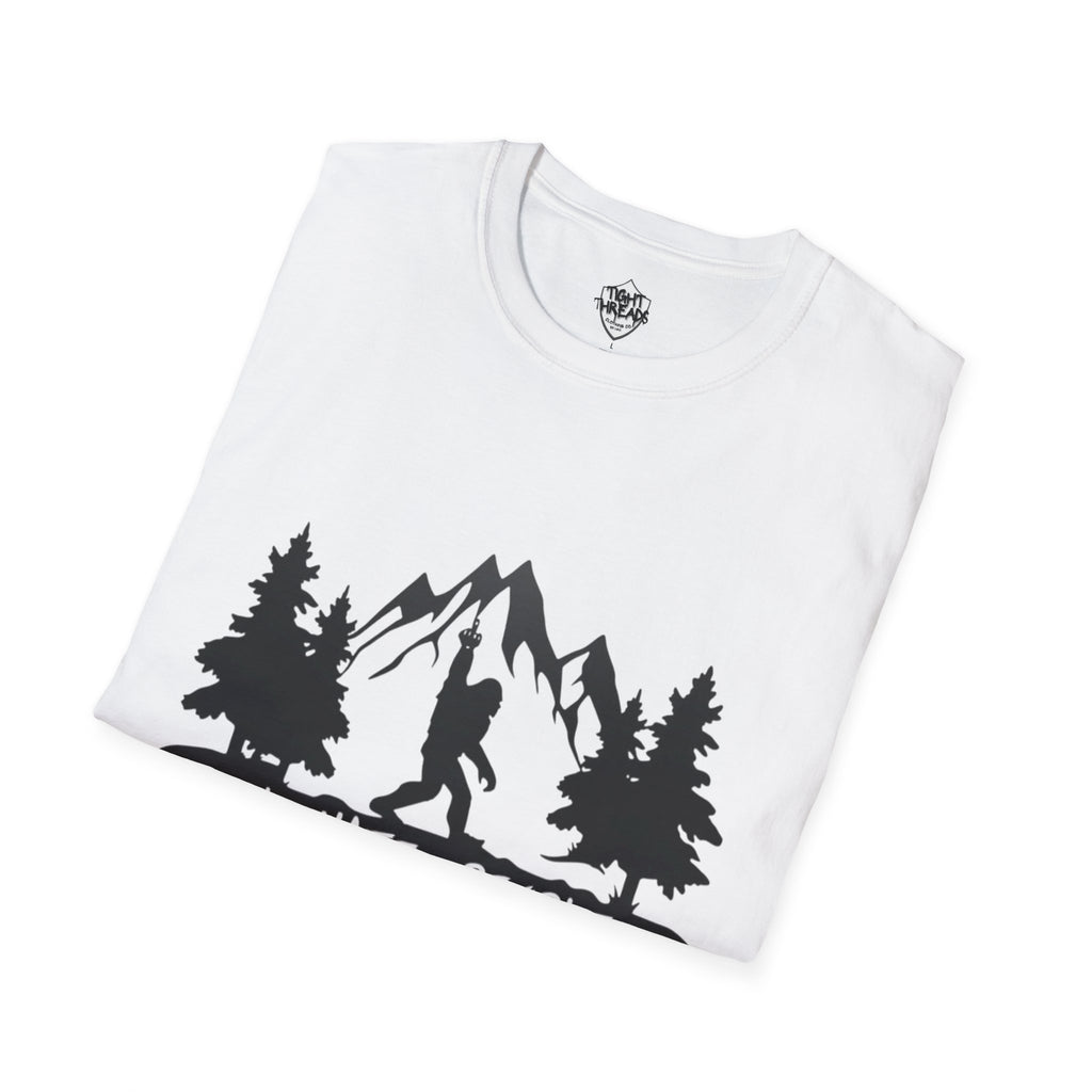 Bigfoot I Hate People mountain silhouette T-Shirt | hiker outdoors trees