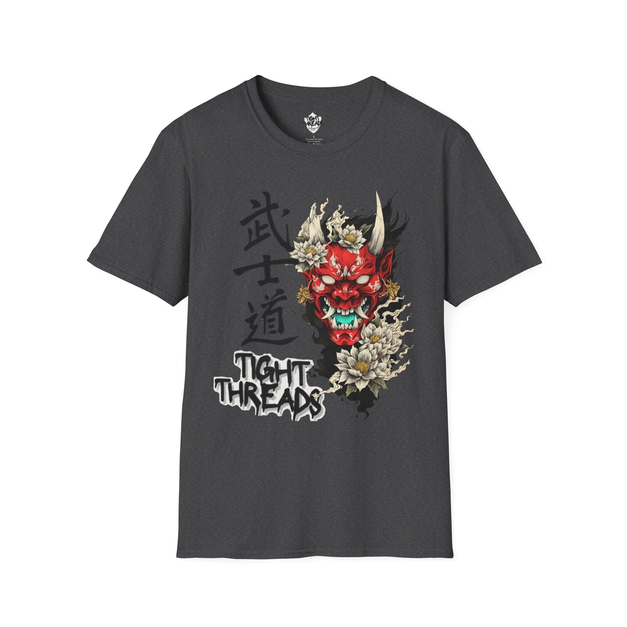Oni Samurai Bushido Graphic Tee, Unisex Softstyle T-Shirt, Streetwear Style Urban Outfit