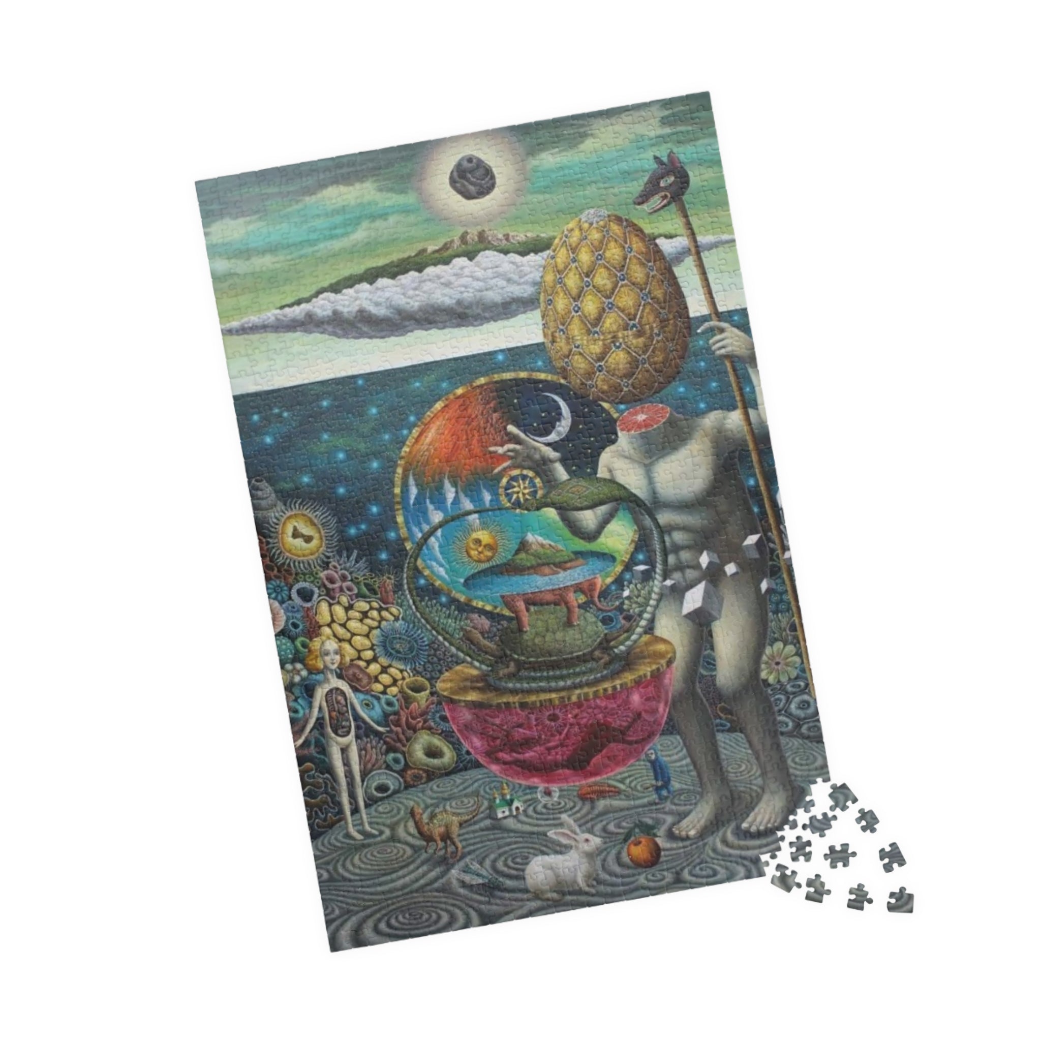 Surreal Pineapple-Headed Figure Puzzle | 110-1014 Piece Art Jigsaw