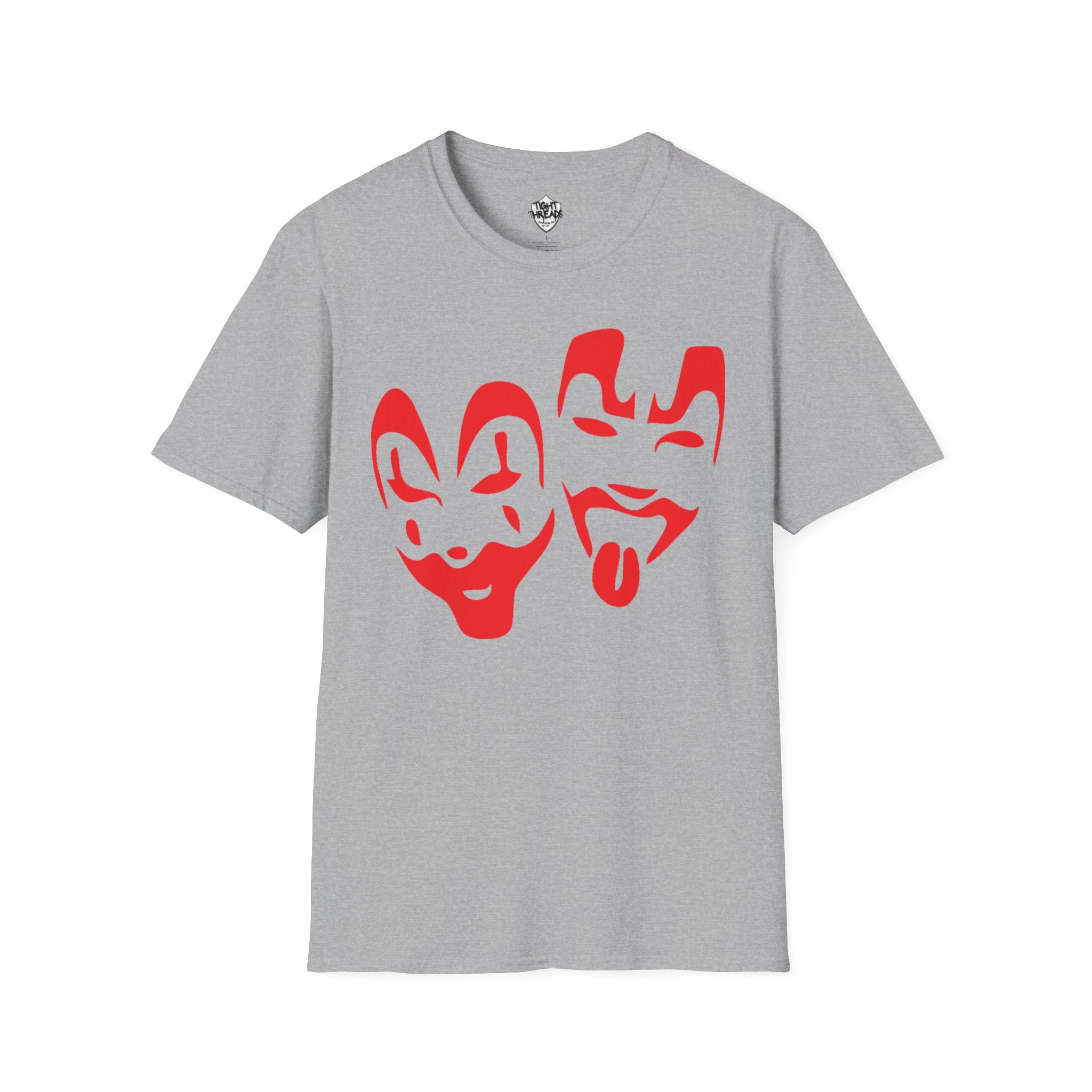 Red Juggalo Faces T-Shirt | Clown Theater Graphic