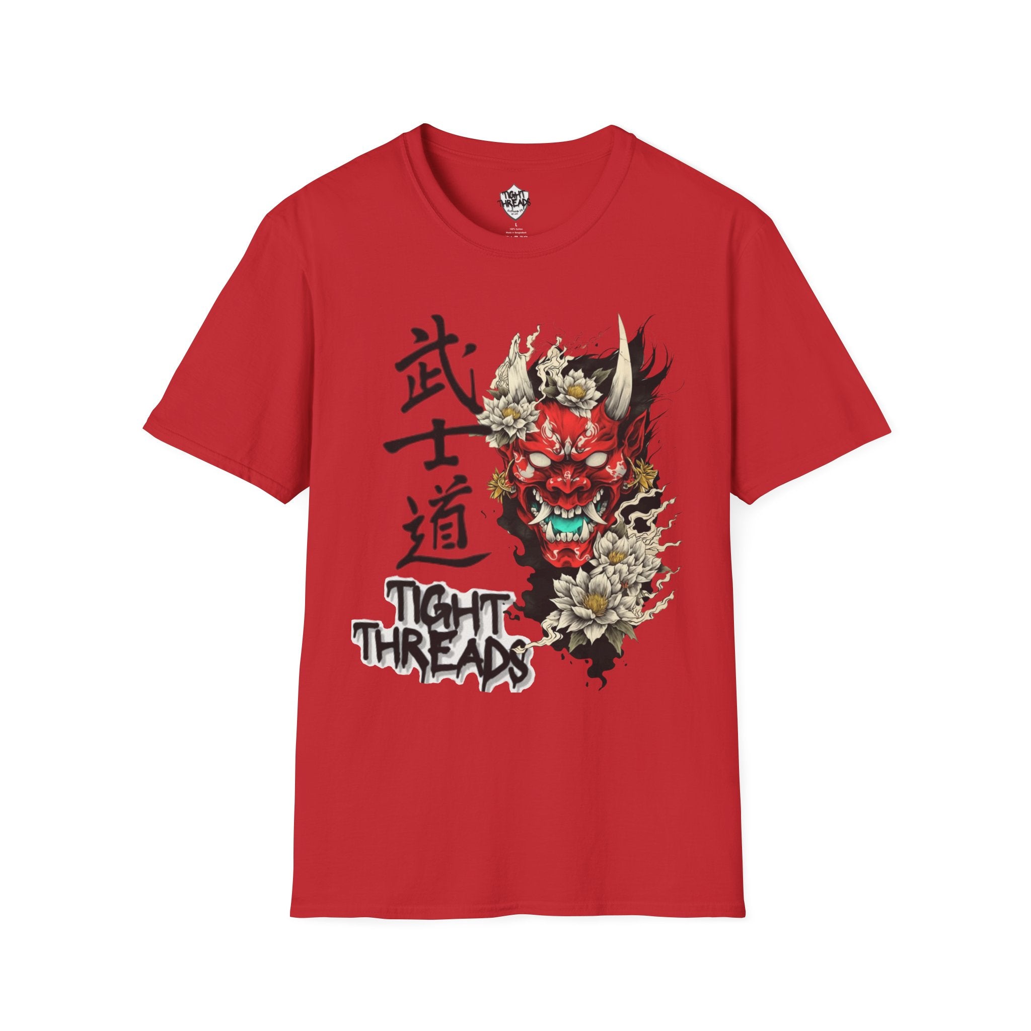 Oni Samurai Bushido Graphic Tee, Unisex Softstyle T-Shirt, Streetwear Style Urban Outfit