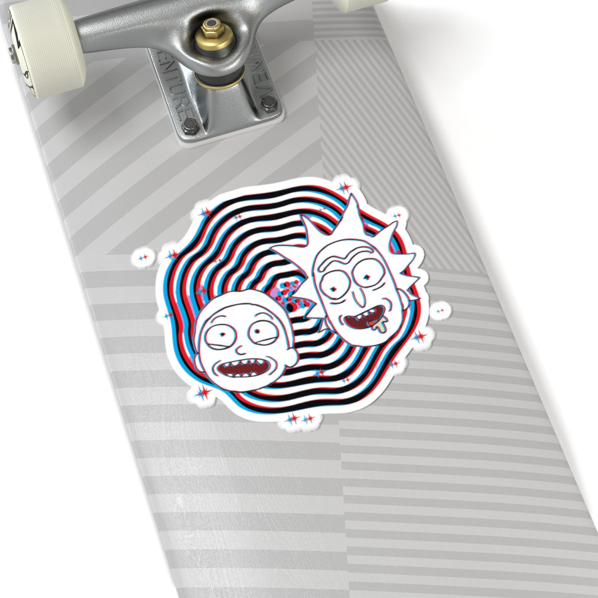 Rick and Morty Glitch Faces Kiss-Cut Stickers | Vinyl Sticker