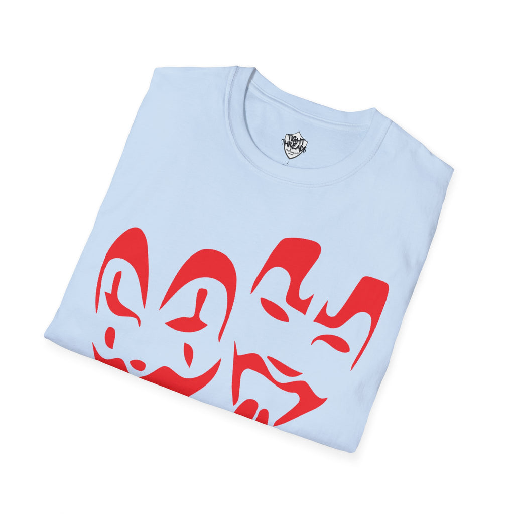 Red Juggalo Faces T-Shirt | Clown Theater Graphic