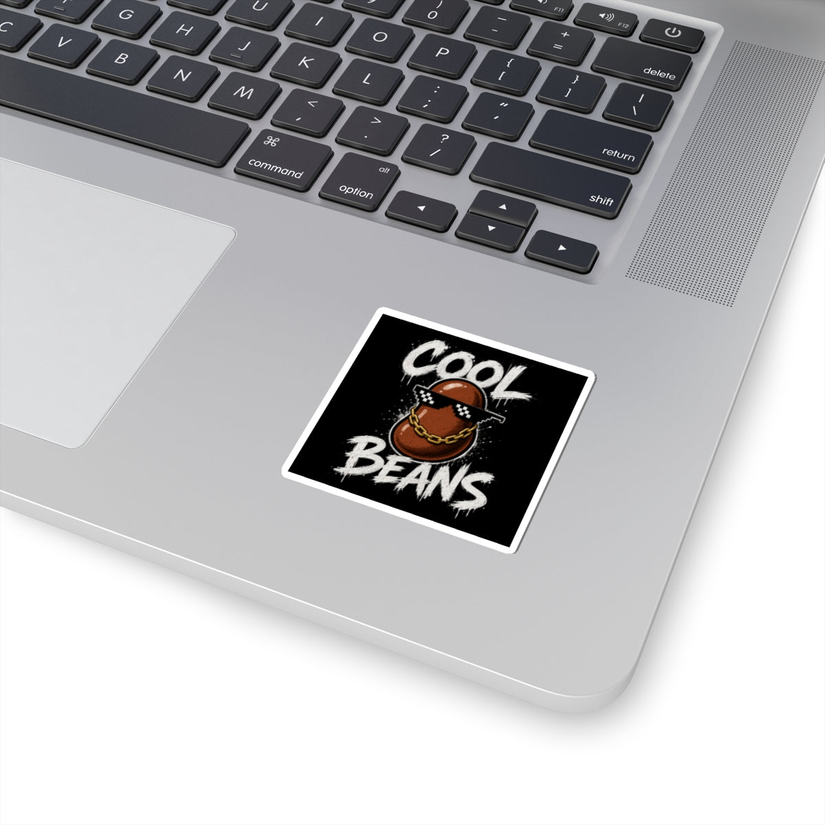 Cool Beans Sticker | Retro Bean Character, Sunglasses & Chain