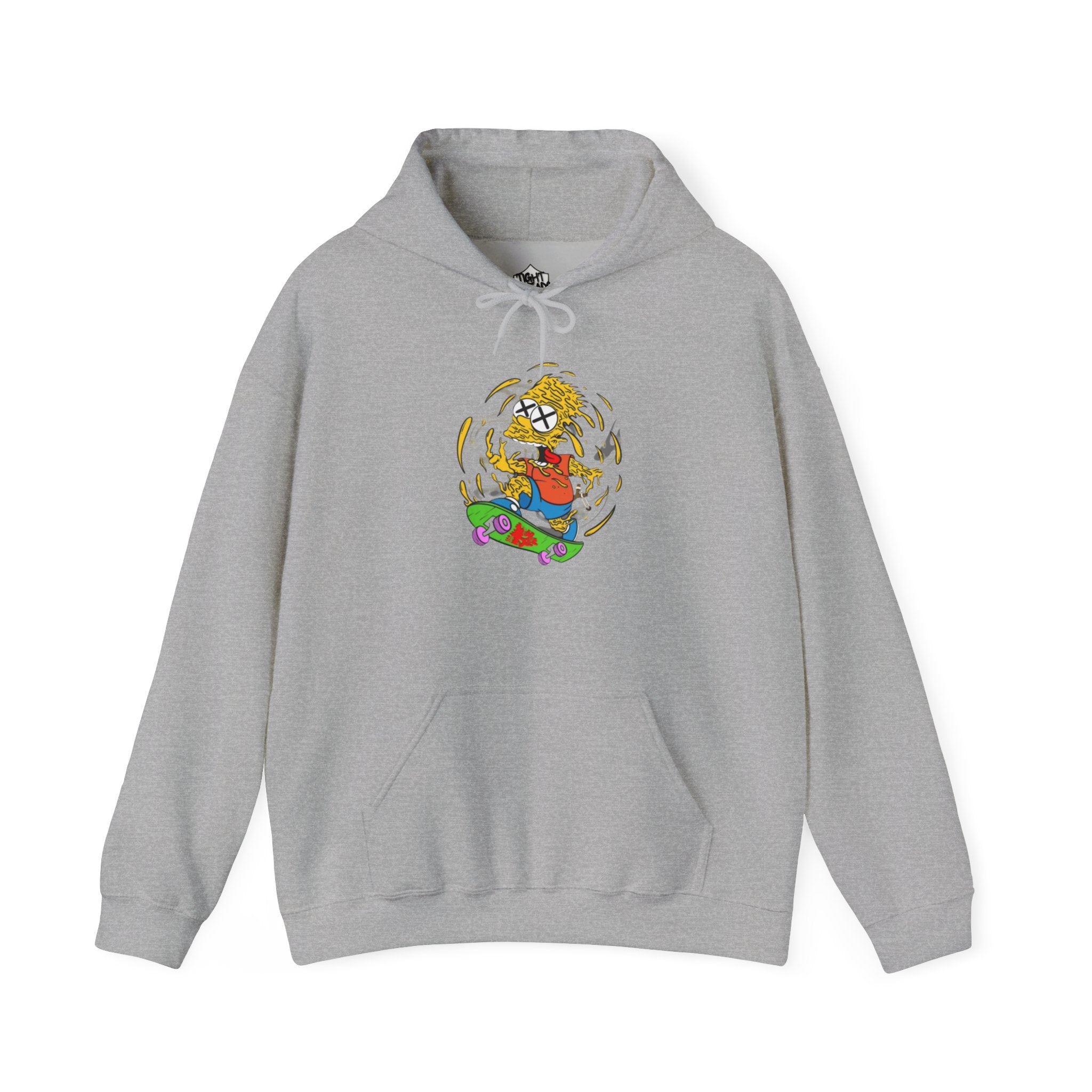 Warping Bart Simpson Skateboarding Hoodie | Retro Skateboard Illustration