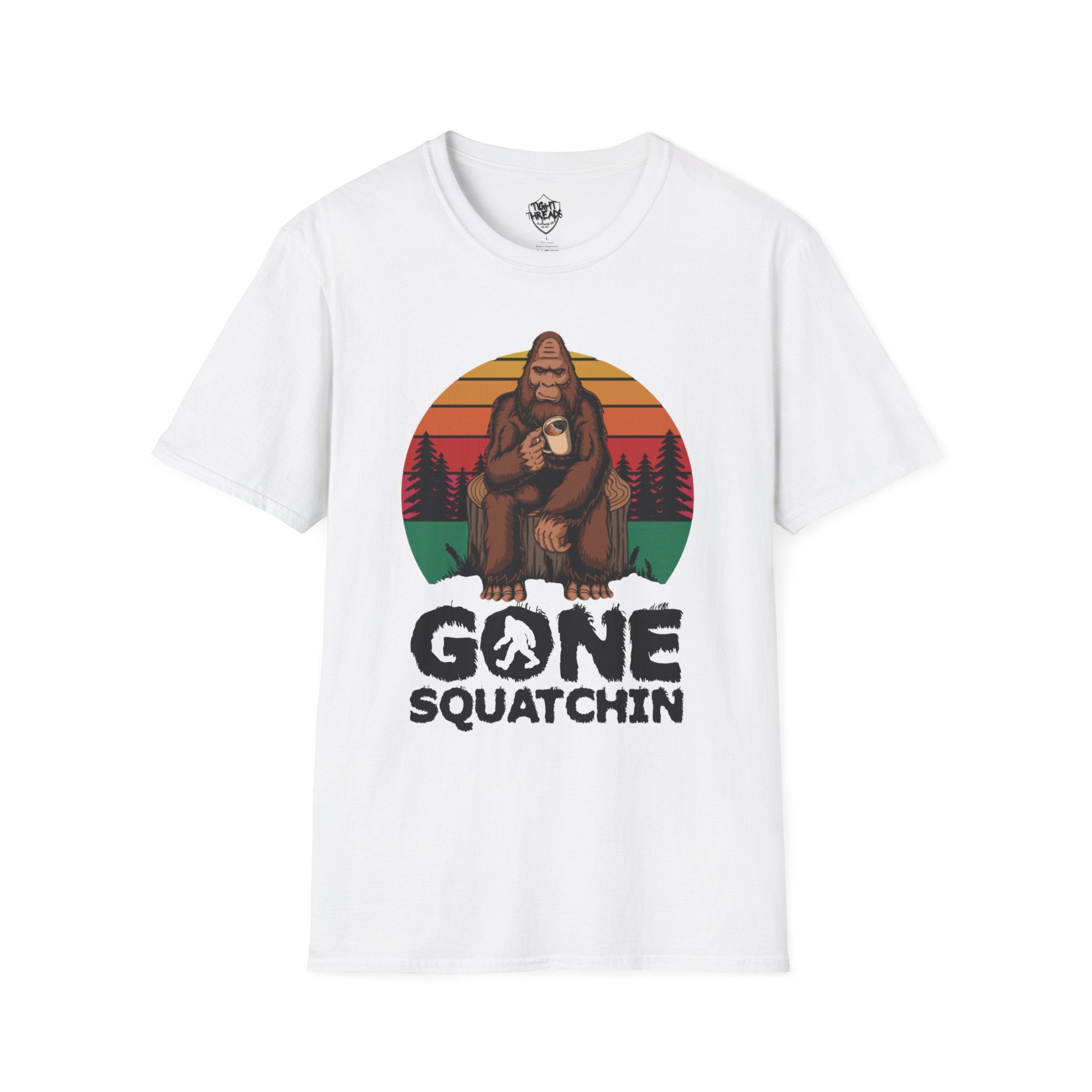 Gone Squatchin Sasquatch T-Shirt | Bigfoot Camping Graphic Tee