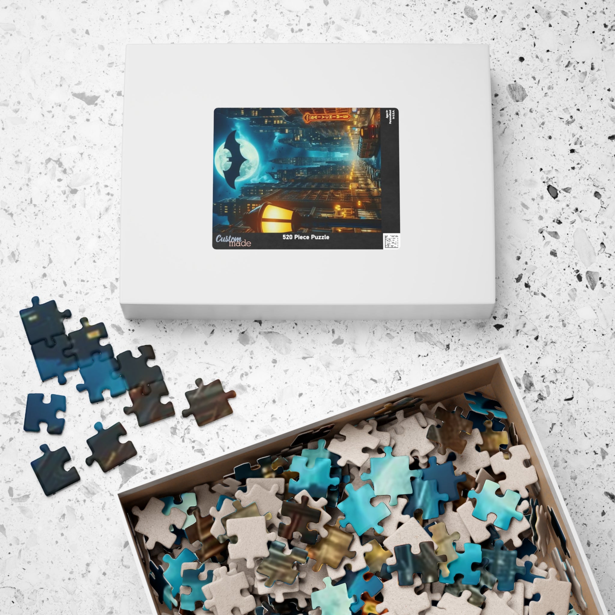 Gotham Night Skyline Batman signal Puzzle