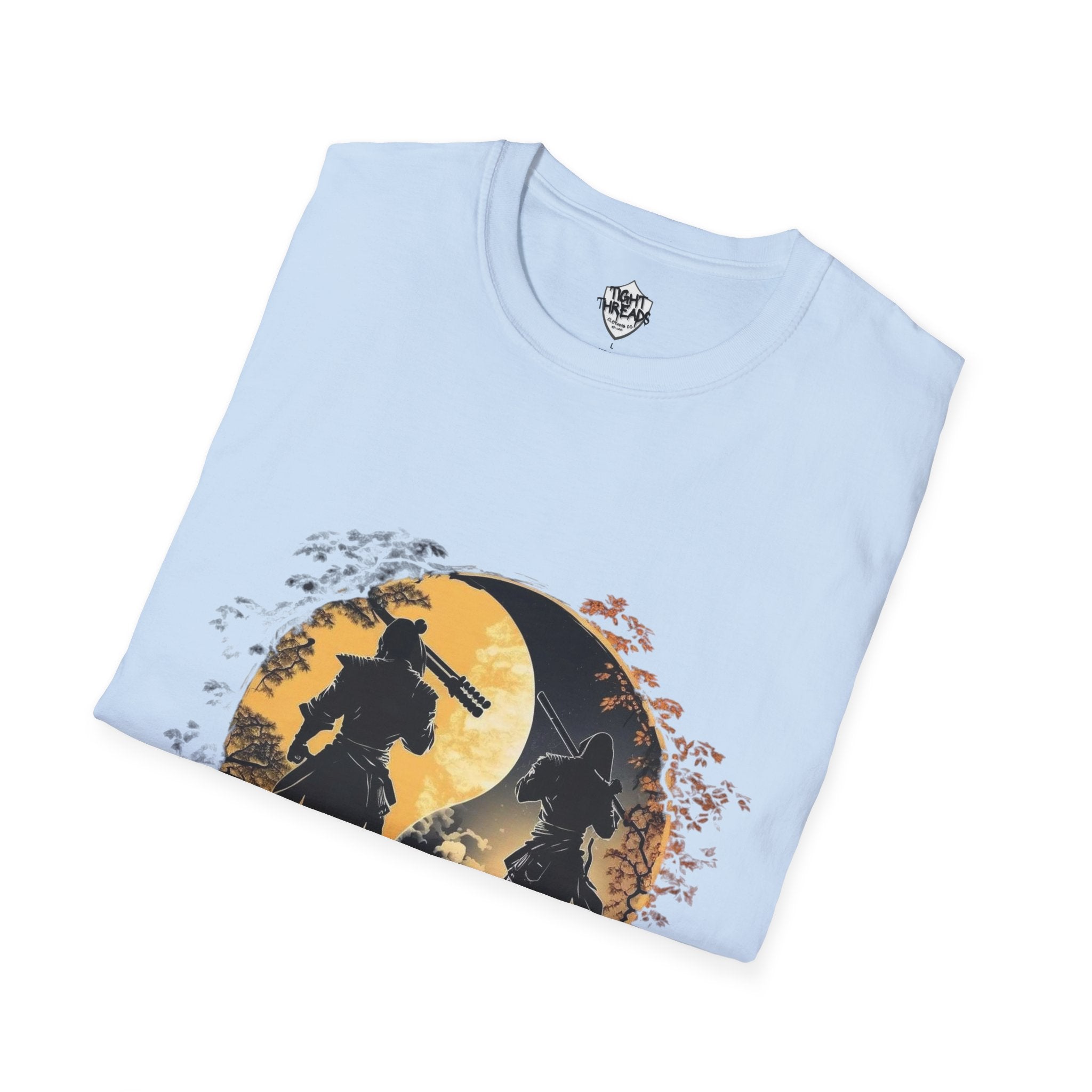 Yin Yang Samurai unisex style T-Shirt, Men and Women T-Shirt, durable and smooth fabric, casual wear.