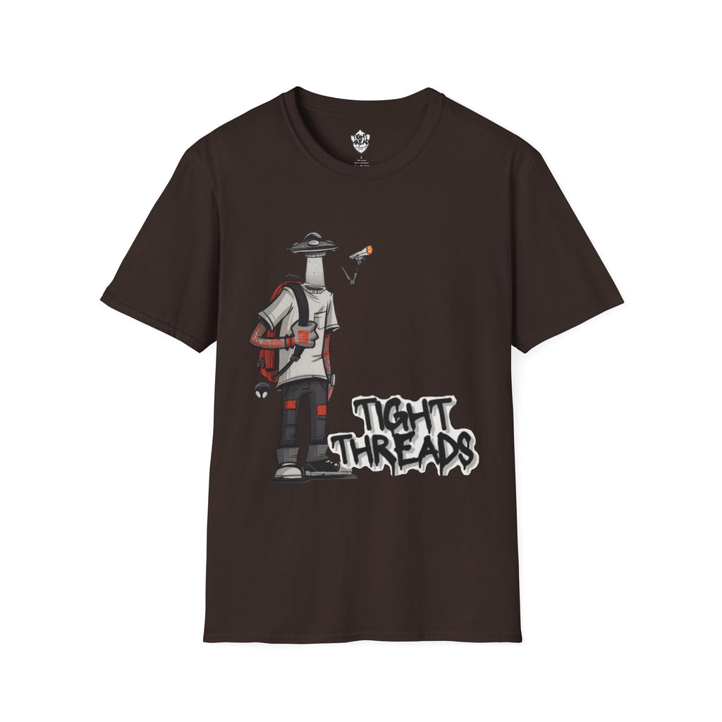 UFO Head Smokin Graffiti Street Art Unisex T-Shirt, Urban Graphic Tee, Unique Gift, Casual Style, Everyday Wear
