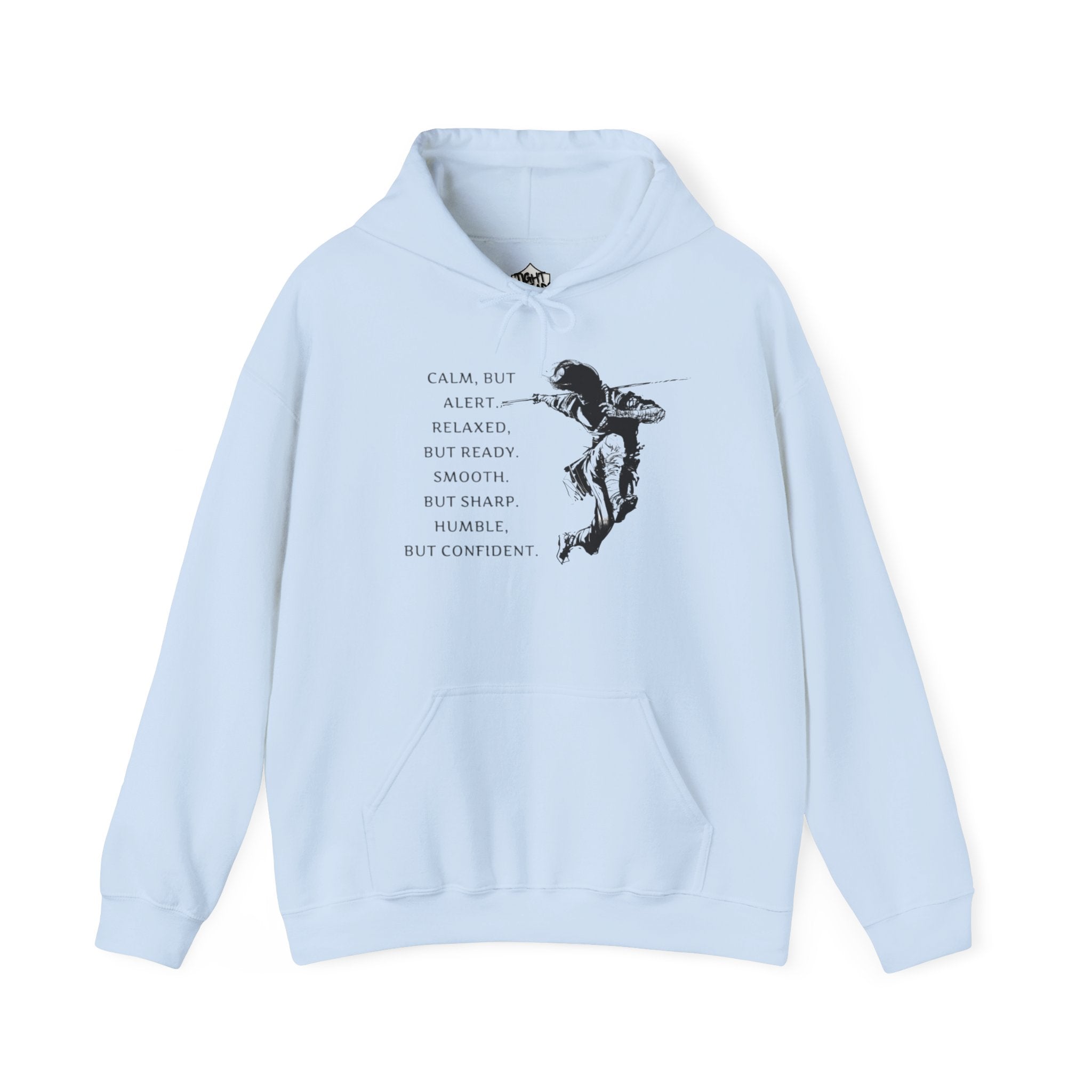 Calm Yet Confident Hoodie, Inspirational Sweatshirt for Mindfulness, Gift for Creatives, Cozy Layer for Every Occasion