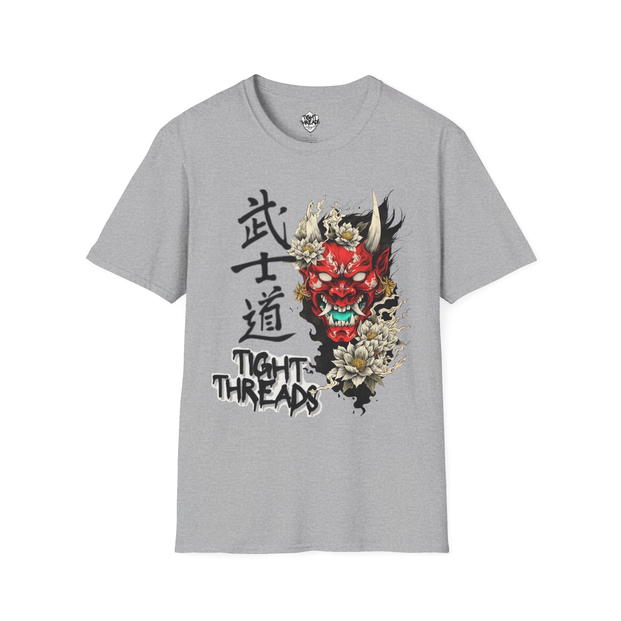 Oni Samurai Bushido Graphic Tee, Unisex Softstyle T-Shirt, Streetwear Style Urban Outfit