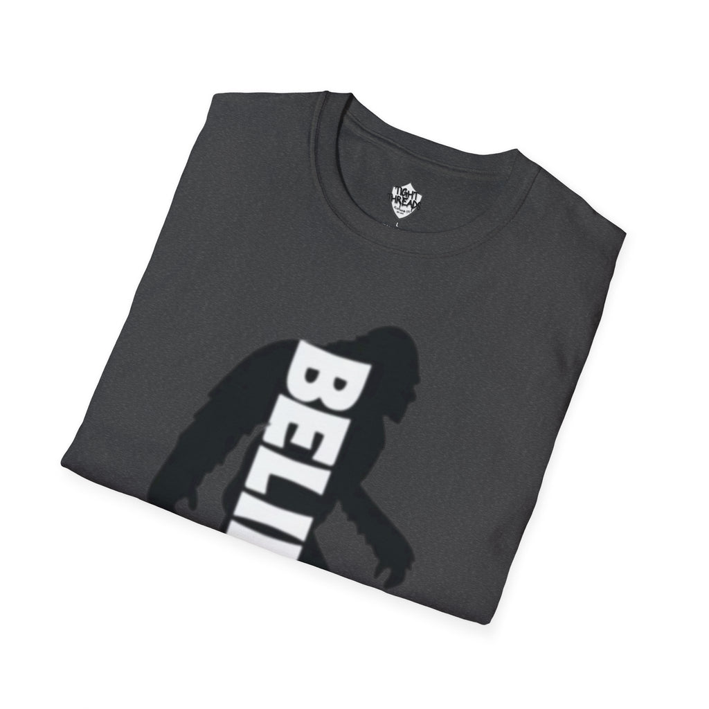 Bigfoot Believe T-Shirt | Sasquatch Silhouette Typography