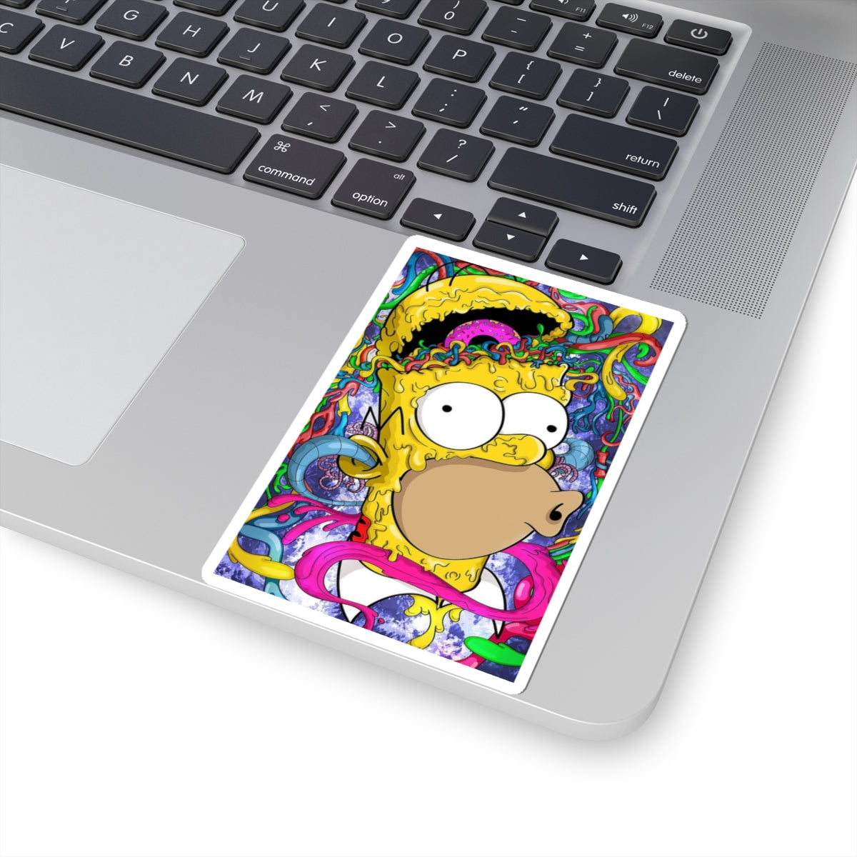 Psychedelic Homer doenut brain Sticker | Kiss-Cut Sticker