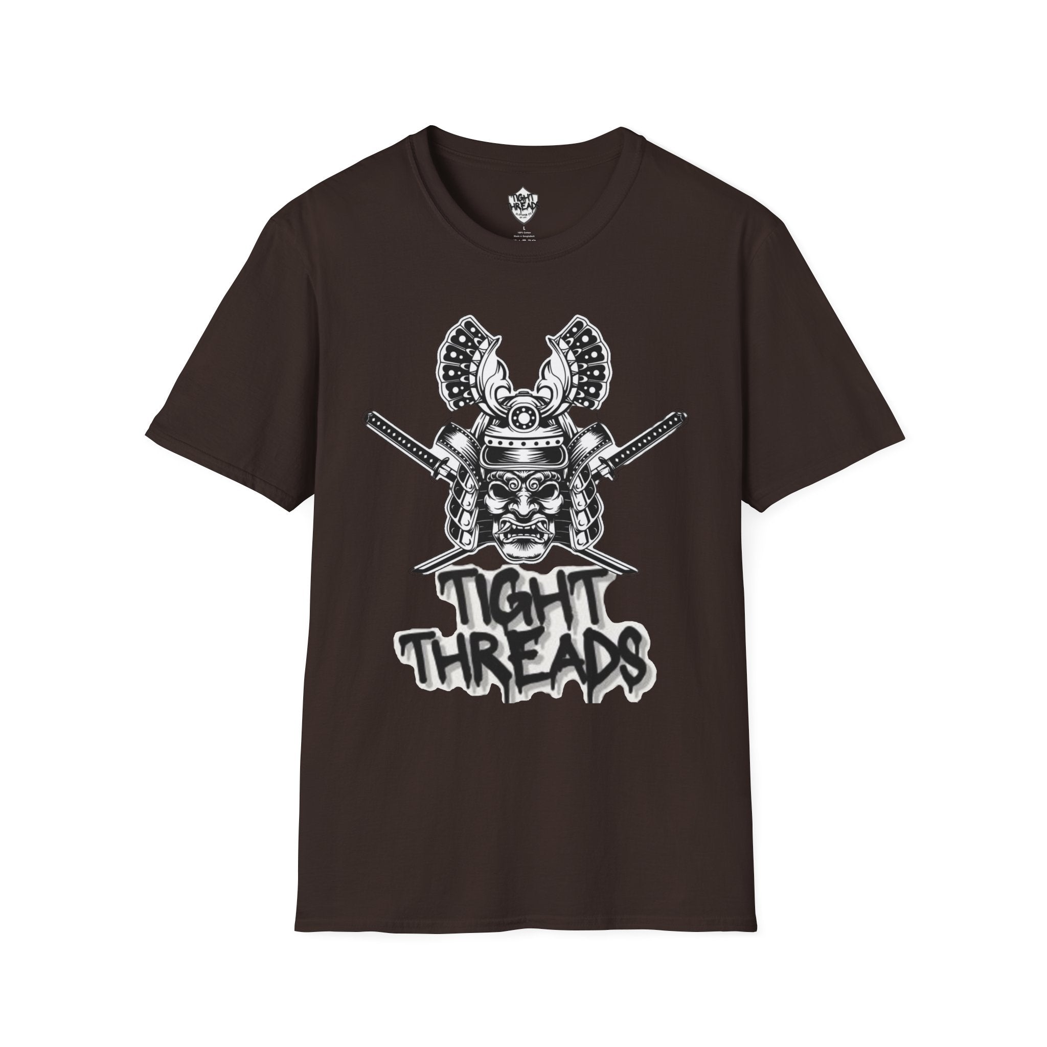 Samurai Skull Graphic T-Shirt, Unisex Softstyle Tee, Edgy Streetwear, Perfect for Anime Fans, Casual Wear, Birthday Gift