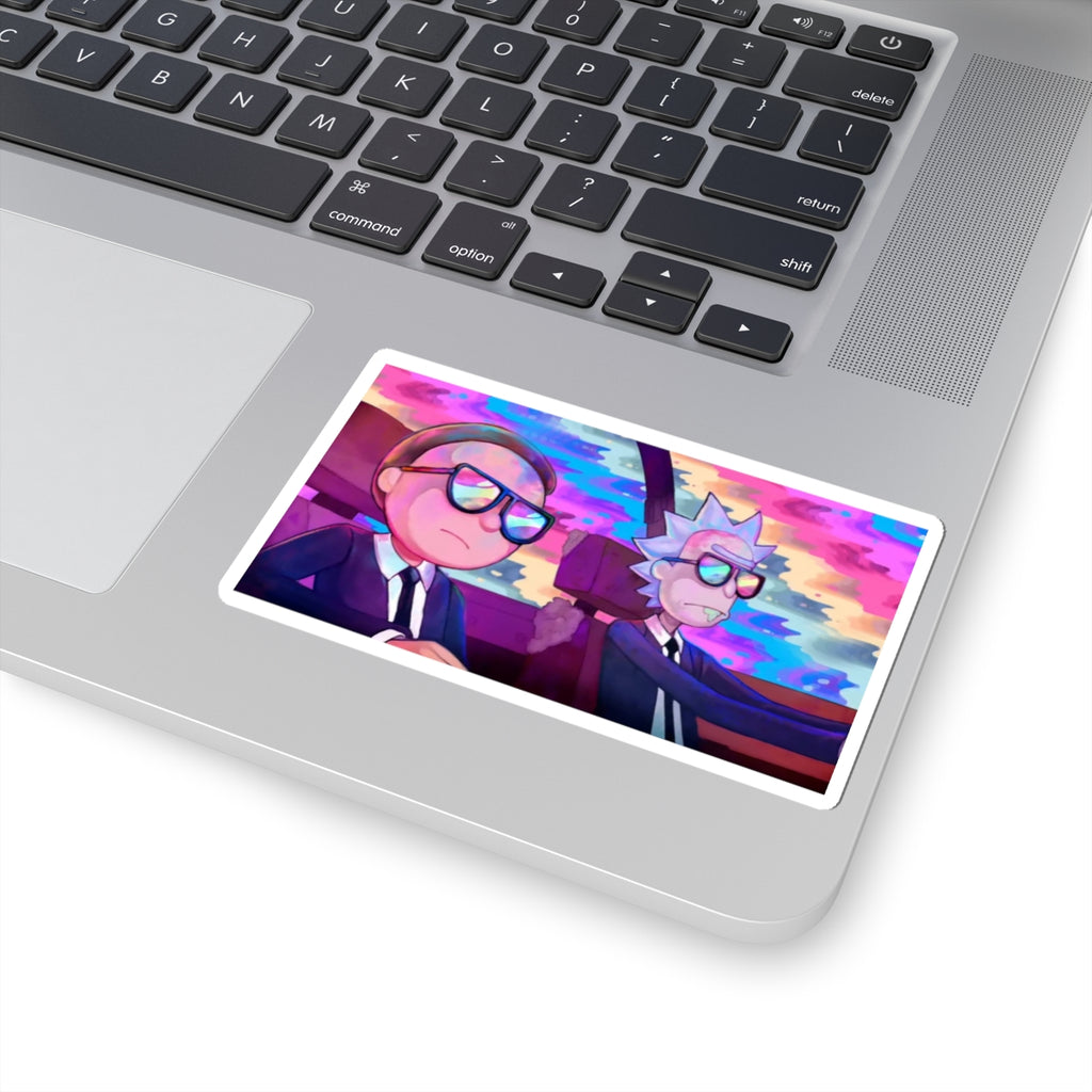 Rick and Morty Sci-Fi Cartoon Duo Sticker | Kiss-Cut Sticker