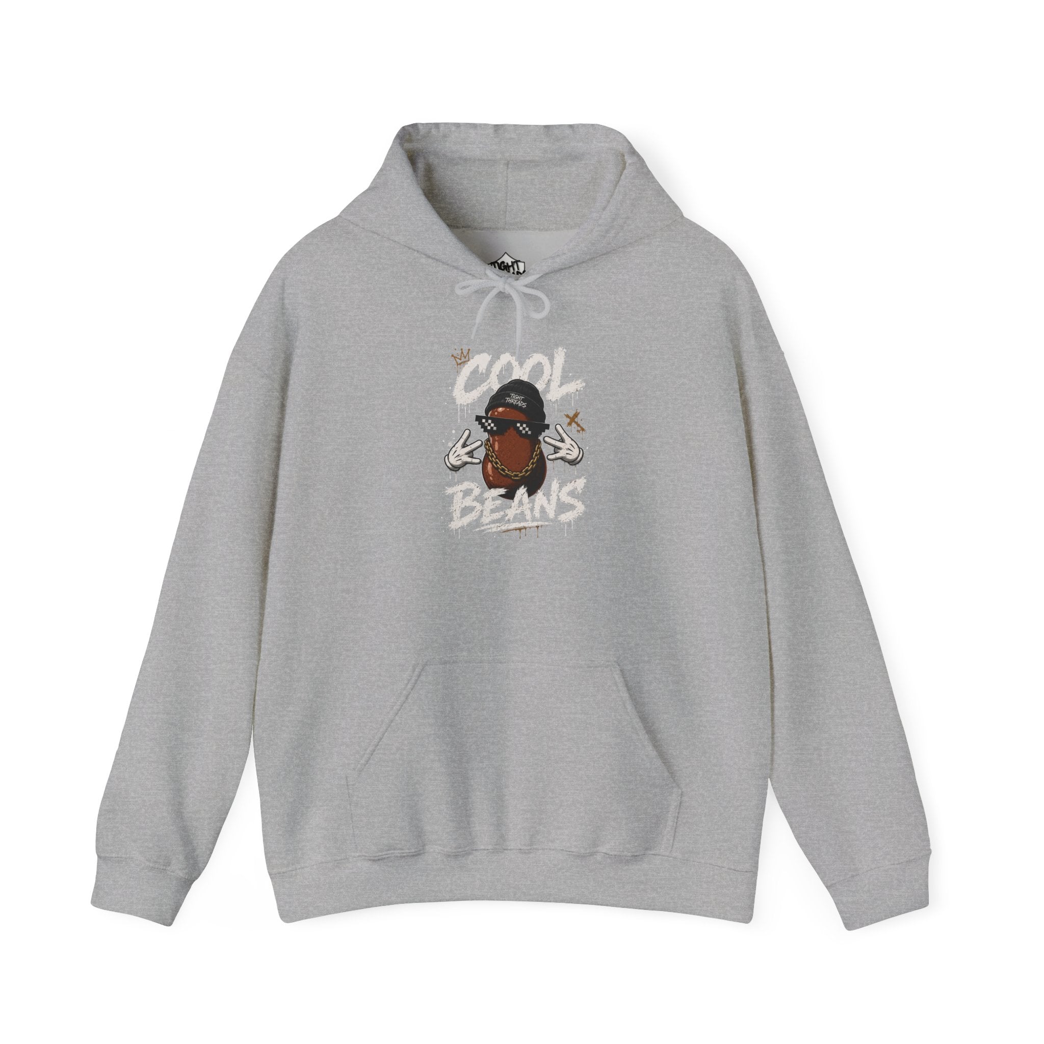 Cool Beans Hoodie — Funny Cartoon Coffee Bean Graphic Pullover