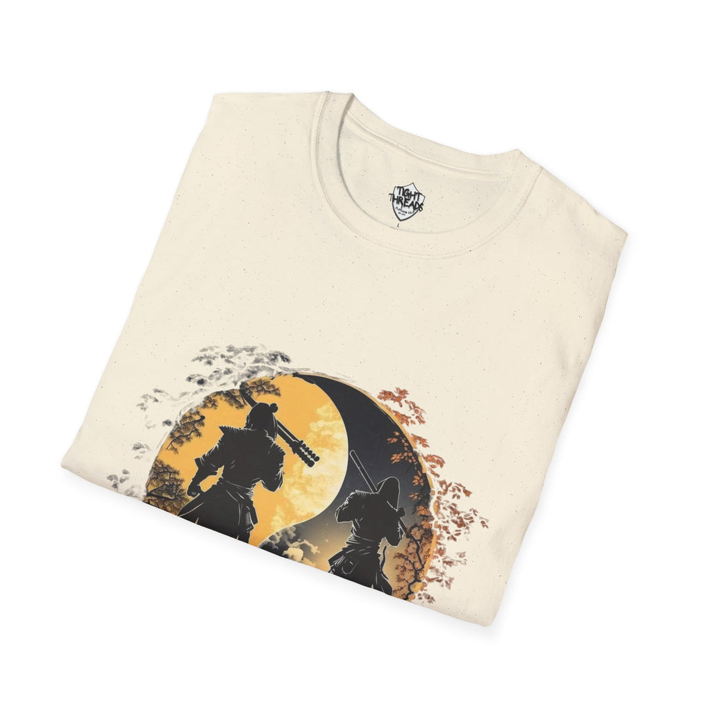 Yin Yang Samurai unisex style T-Shirt, Men and Women T-Shirt, durable and smooth fabric, casual wear.