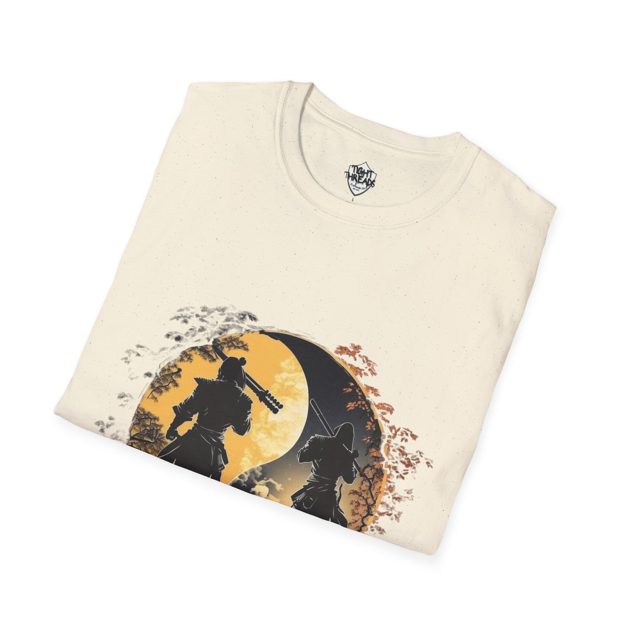 Yin Yang Samurai unisex style T-Shirt, Men and Women T-Shirt, durable and smooth fabric, casual wear.