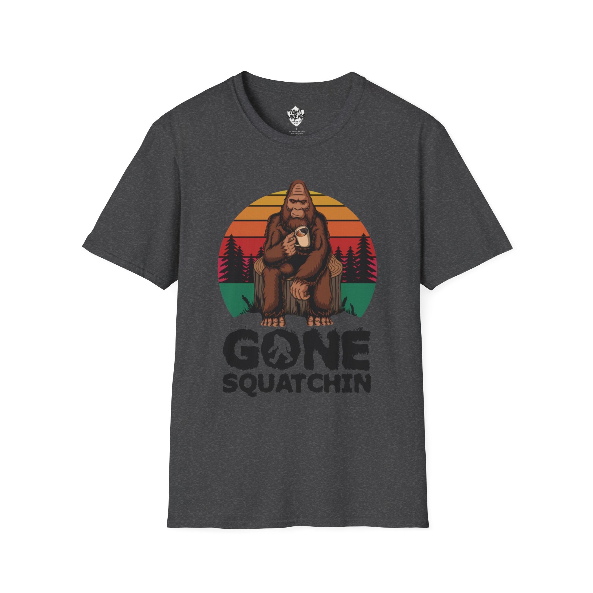 Gone Squatchin Sasquatch T-Shirt | Bigfoot Camping Graphic Tee