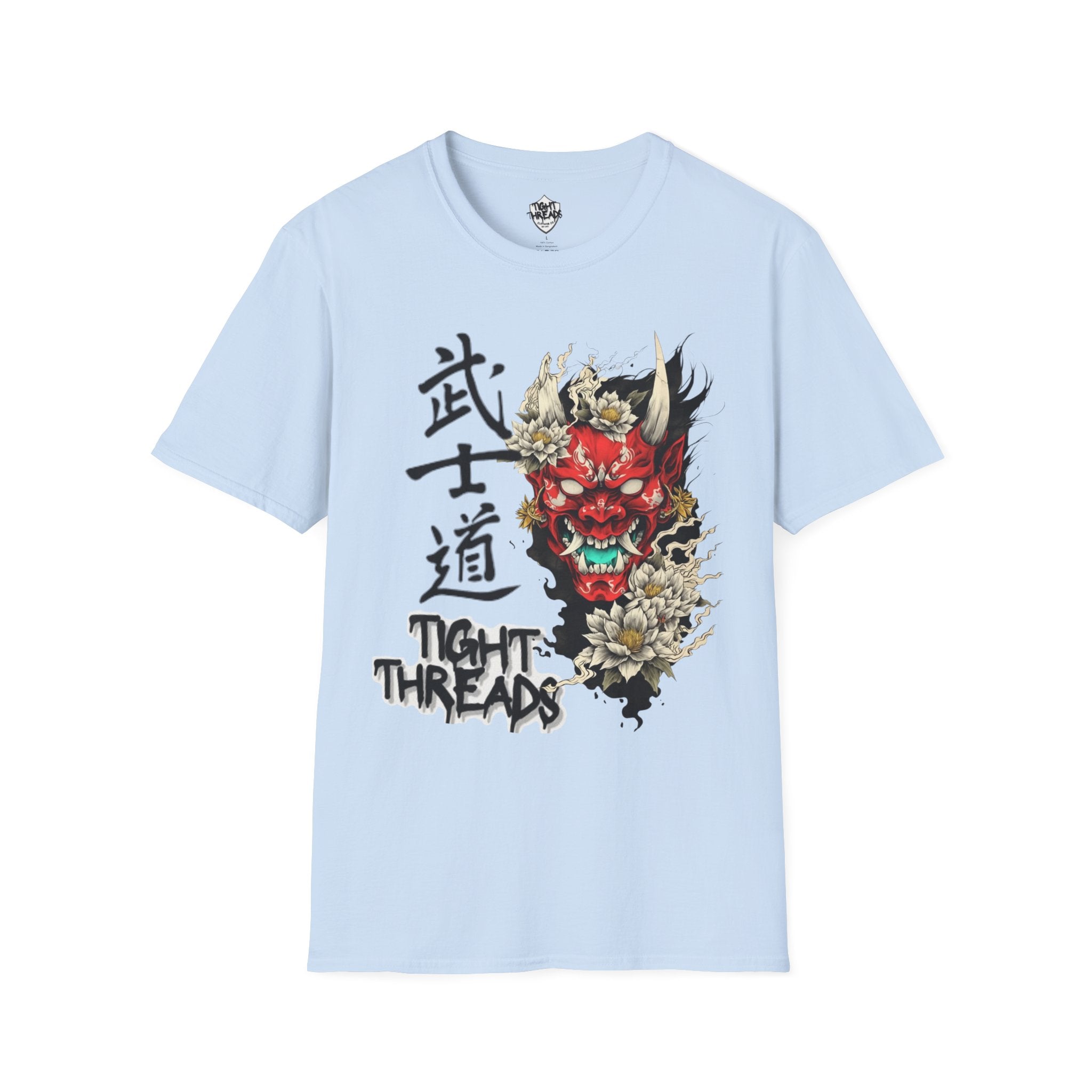 Oni Samurai Bushido Graphic Tee, Unisex Softstyle T-Shirt, Streetwear Style Urban Outfit
