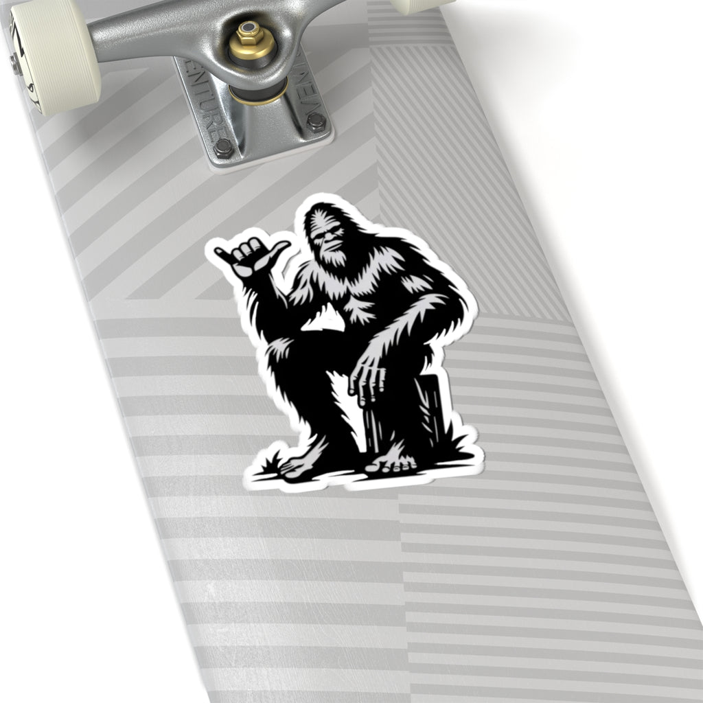 Hang Loose Bigfoot Kiss-Cut Stickers | Sasquatch Surfing Decal