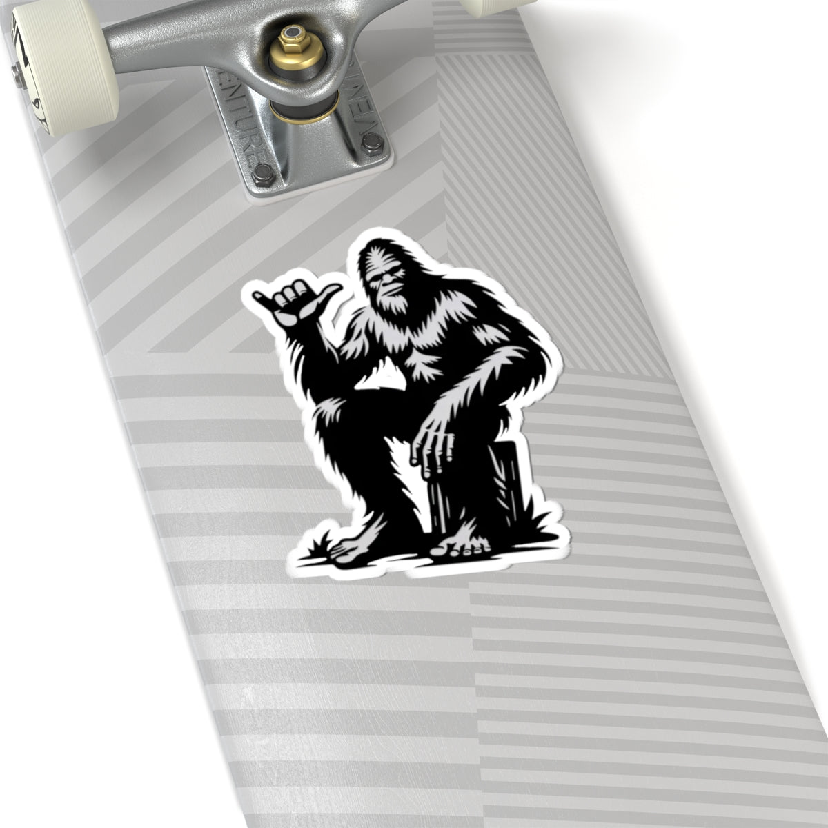 Hang Loose Bigfoot Kiss-Cut Stickers | Sasquatch Surfing Decal