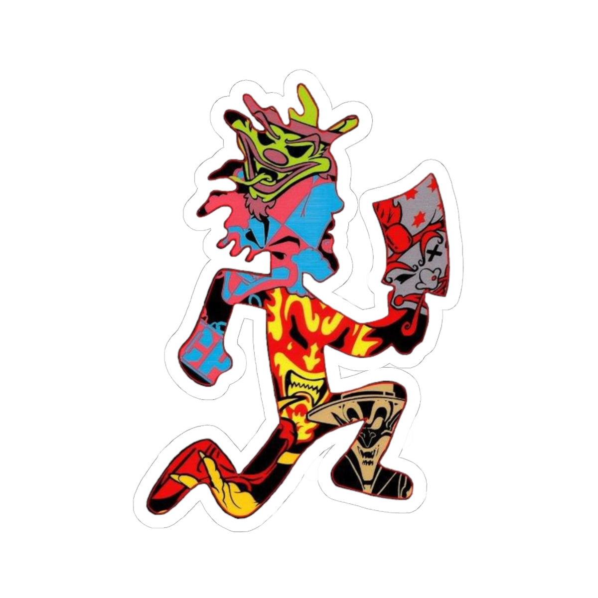 Hatchet man Joker Card Sticker, Laptop Decor, Personalized Gifts, Art Decals, Party Favors, Custom Accessories