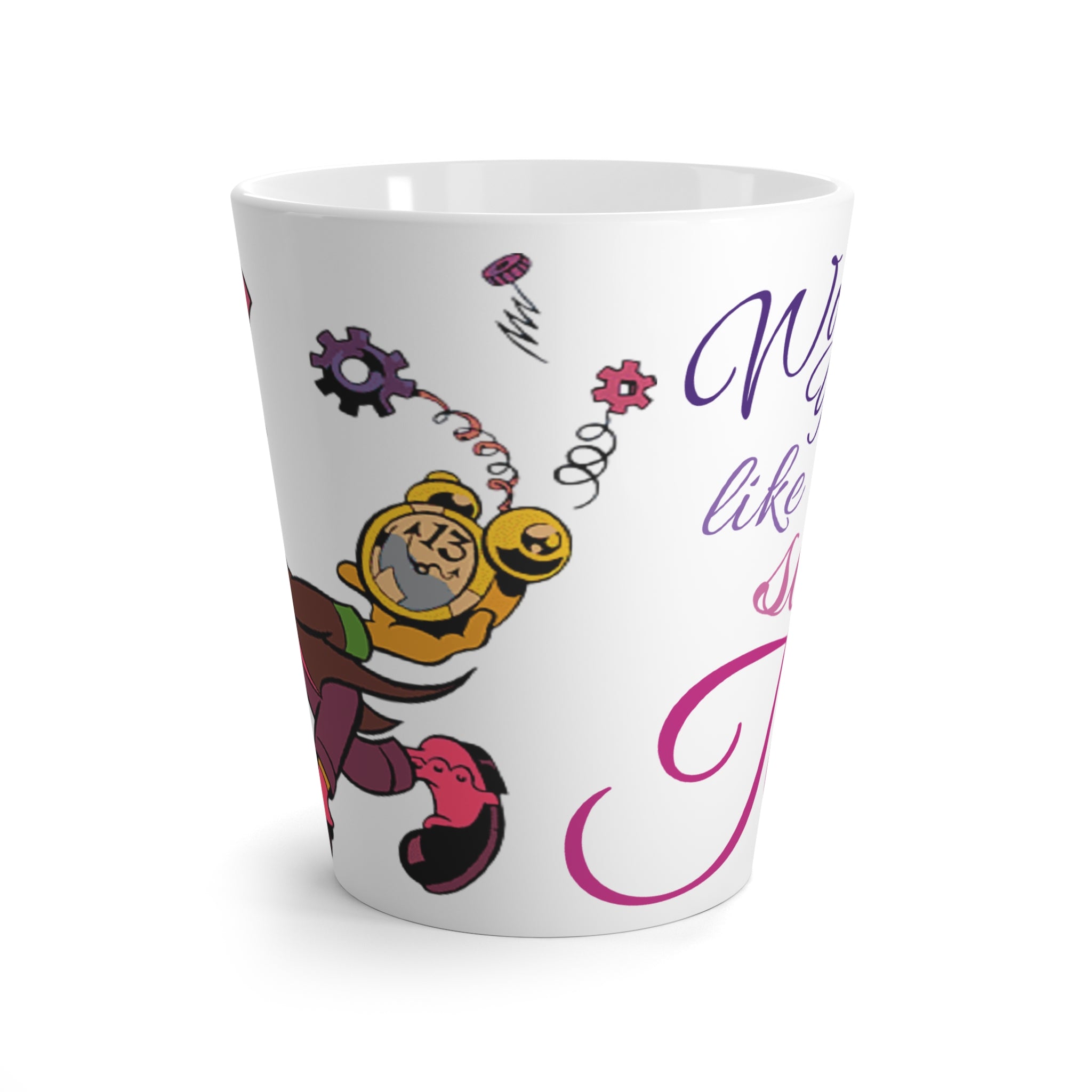 Mad Hatter Tea Party Latte Mug | Alice in Wonderland, Whimsical Teacup Design