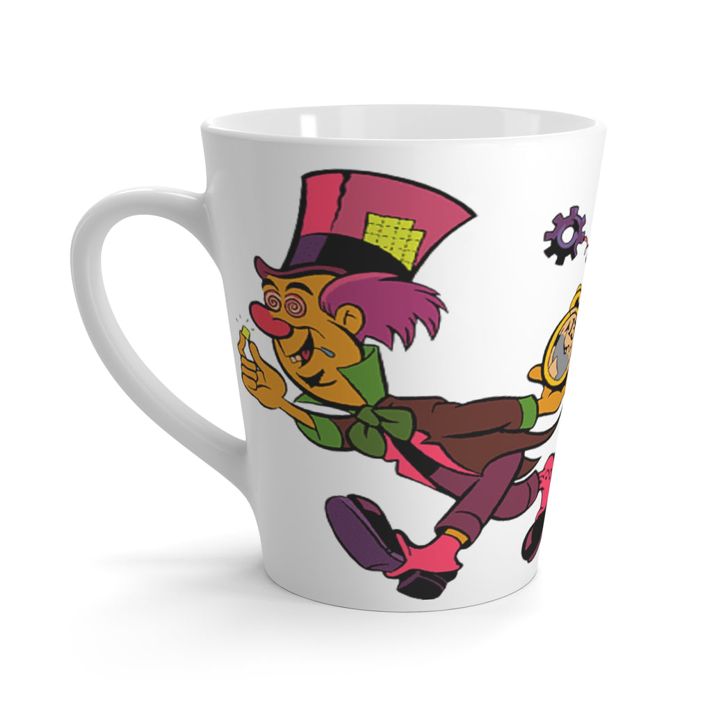Mad Hatter Tea Party Latte Mug | Alice in Wonderland, Whimsical Teacup Design
