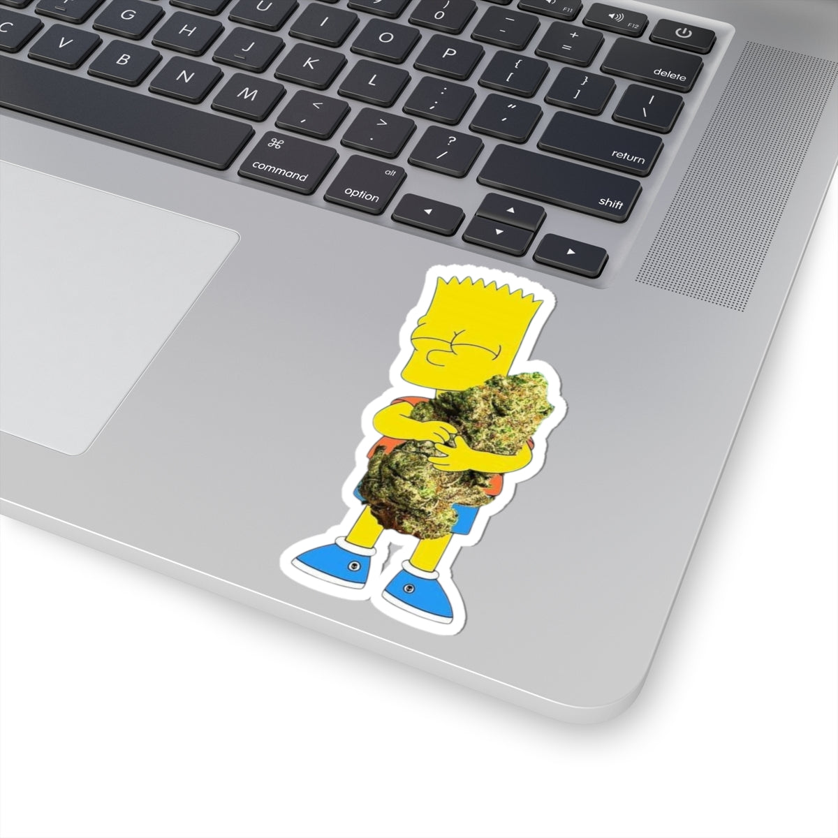 Bart Simpson Bud Sticker, Fun Cannabis Bart Simpson Sticker, Cool Laptop Décor, Retro Cartoon Vinyl, Gift for Stoners