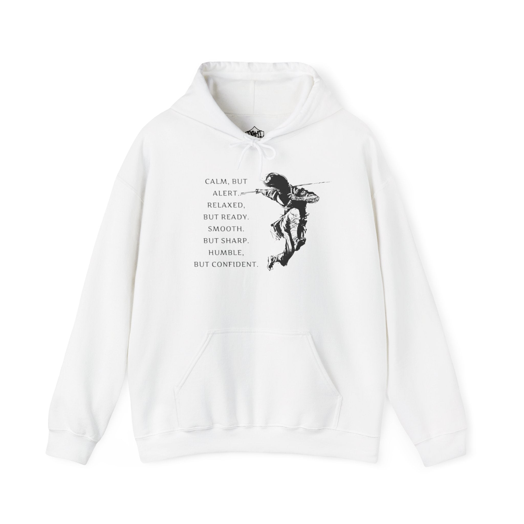 Calm Yet Confident Hoodie, Inspirational Sweatshirt for Mindfulness, Gift for Creatives, Cozy Layer for Every Occasion