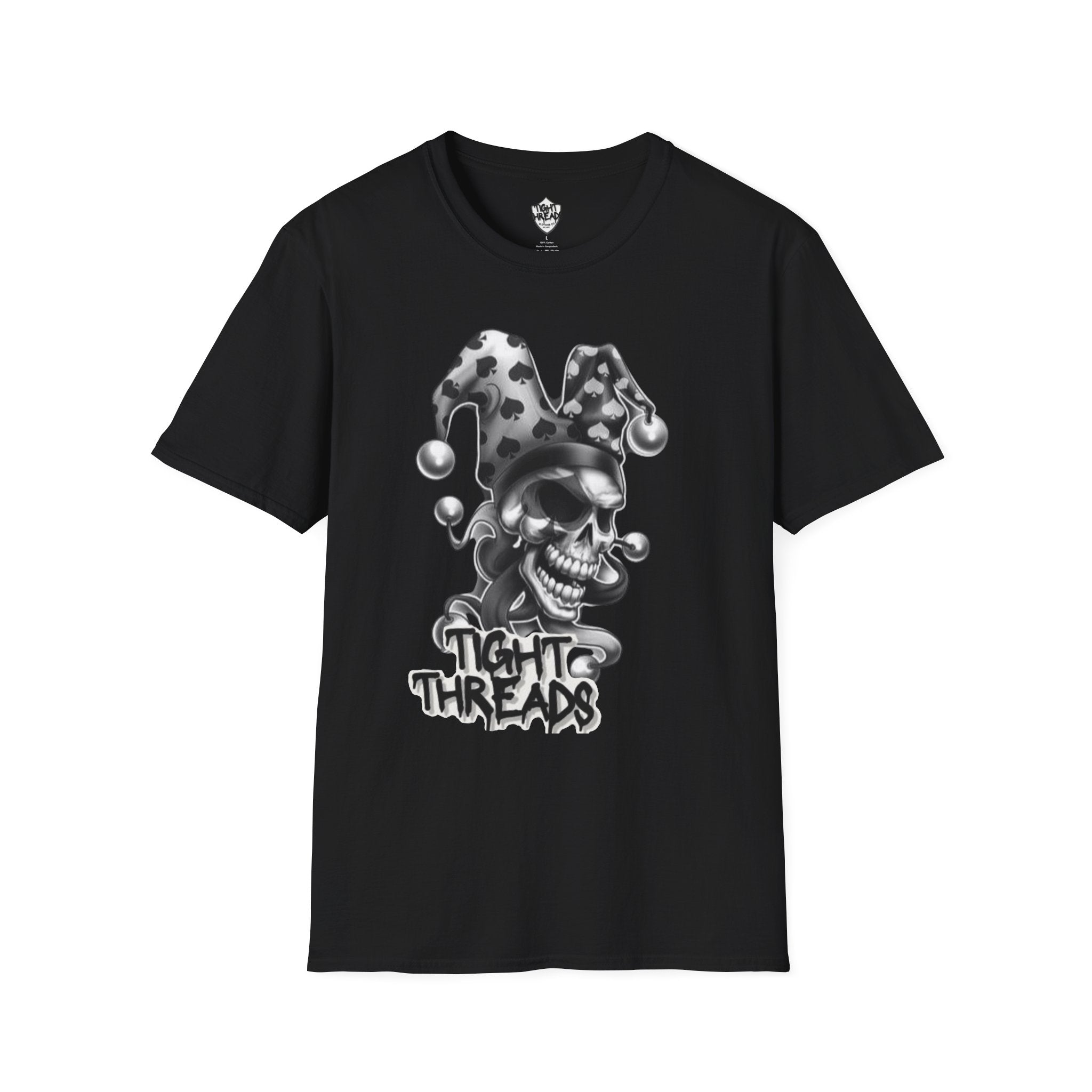 Skull Jester Tee - Unisex Softstyle T-Shirt, Halloween Costume Tee, Graphic Tee, Funny Shirt, Unique Gift for Him/Her