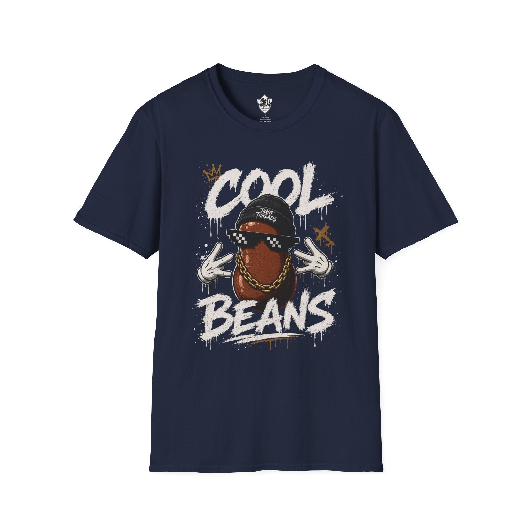 Cool Beans Graphic T-Shirt — Hipster Bean Cartoon Tee