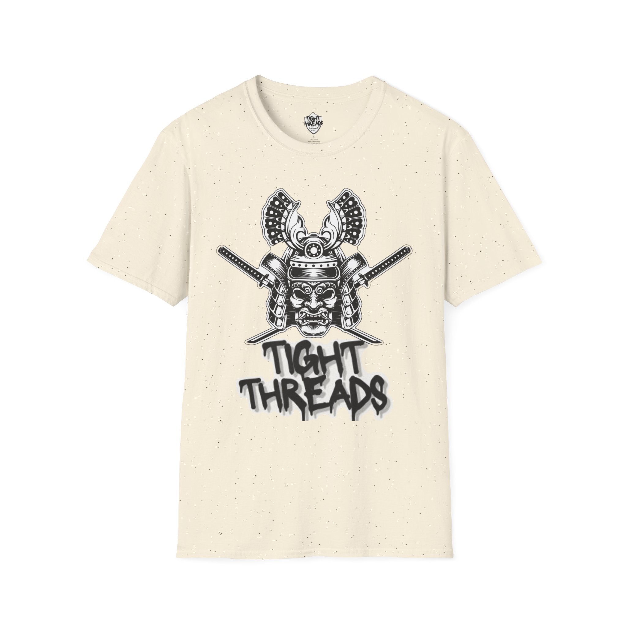 Samurai Skull Graphic T-Shirt, Unisex Softstyle Tee, Edgy Streetwear, Perfect for Anime Fans, Casual Wear, Birthday Gift