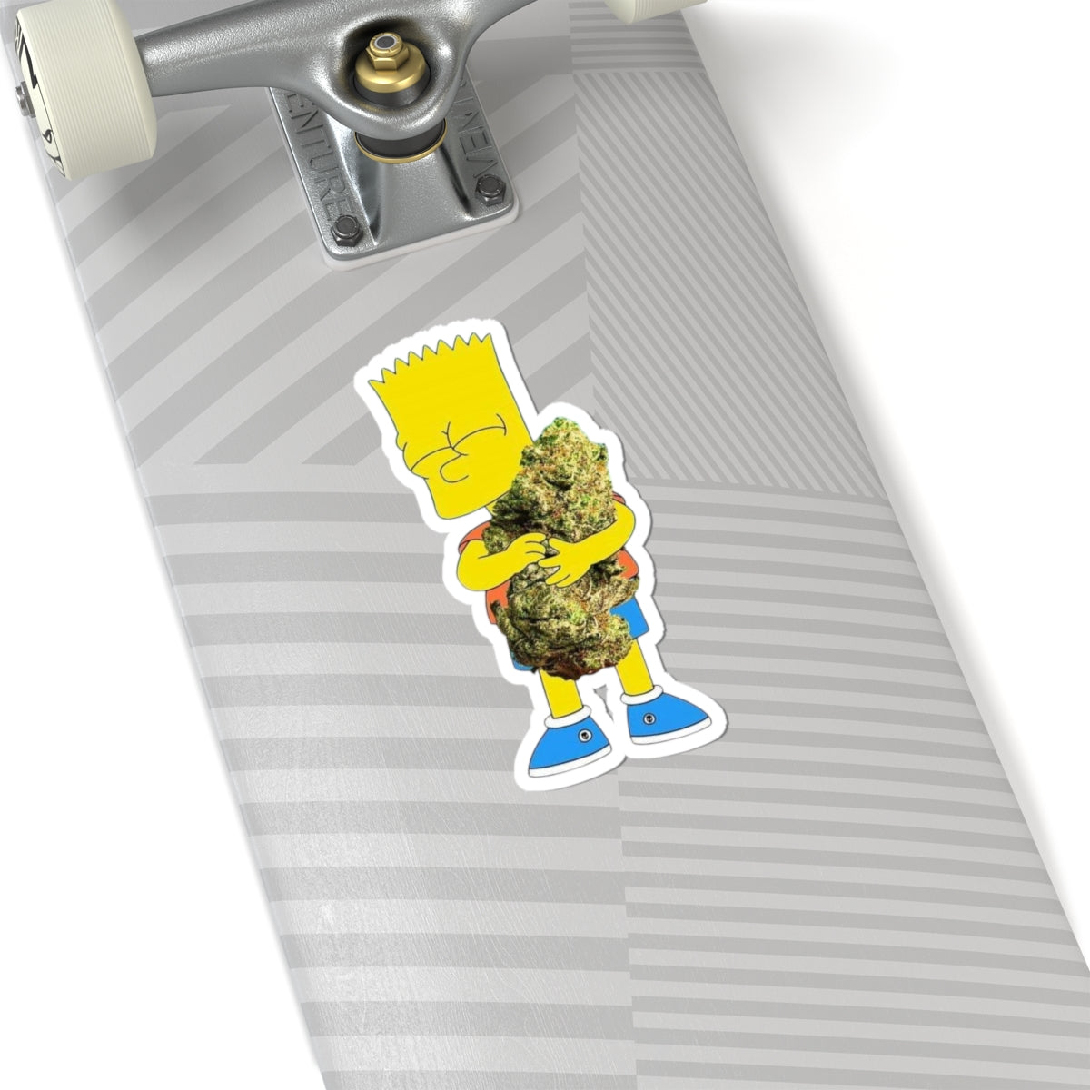 Bart Simpson Bud Sticker, Fun Cannabis Bart Simpson Sticker, Cool Laptop Décor, Retro Cartoon Vinyl, Gift for Stoners