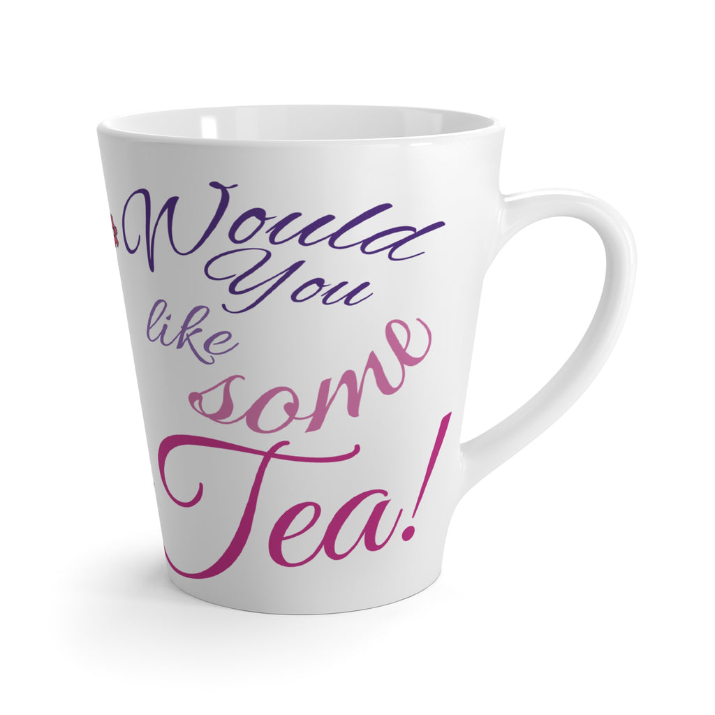 Mad Hatter Tea Party Latte Mug | Alice in Wonderland, Whimsical Teacup Design