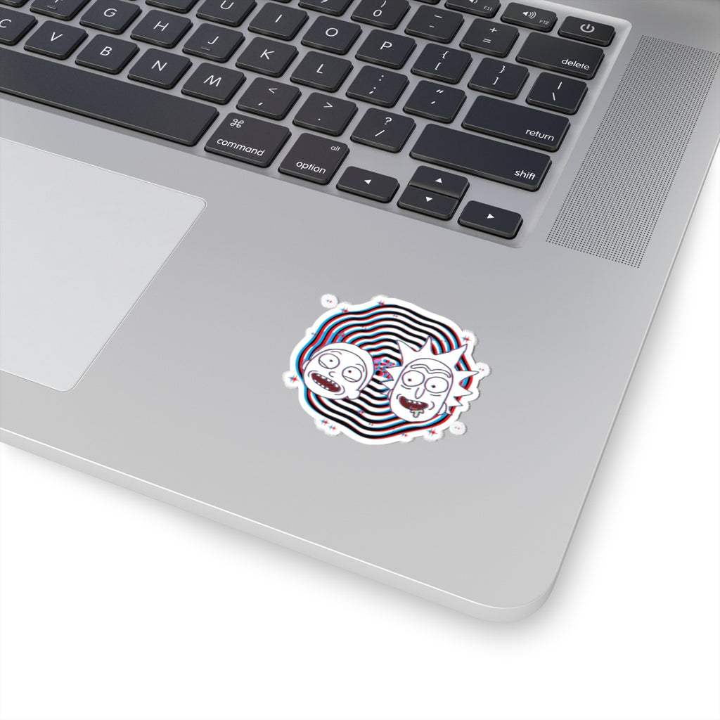 Rick and Morty Glitch Faces Kiss-Cut Stickers | Vinyl Sticker