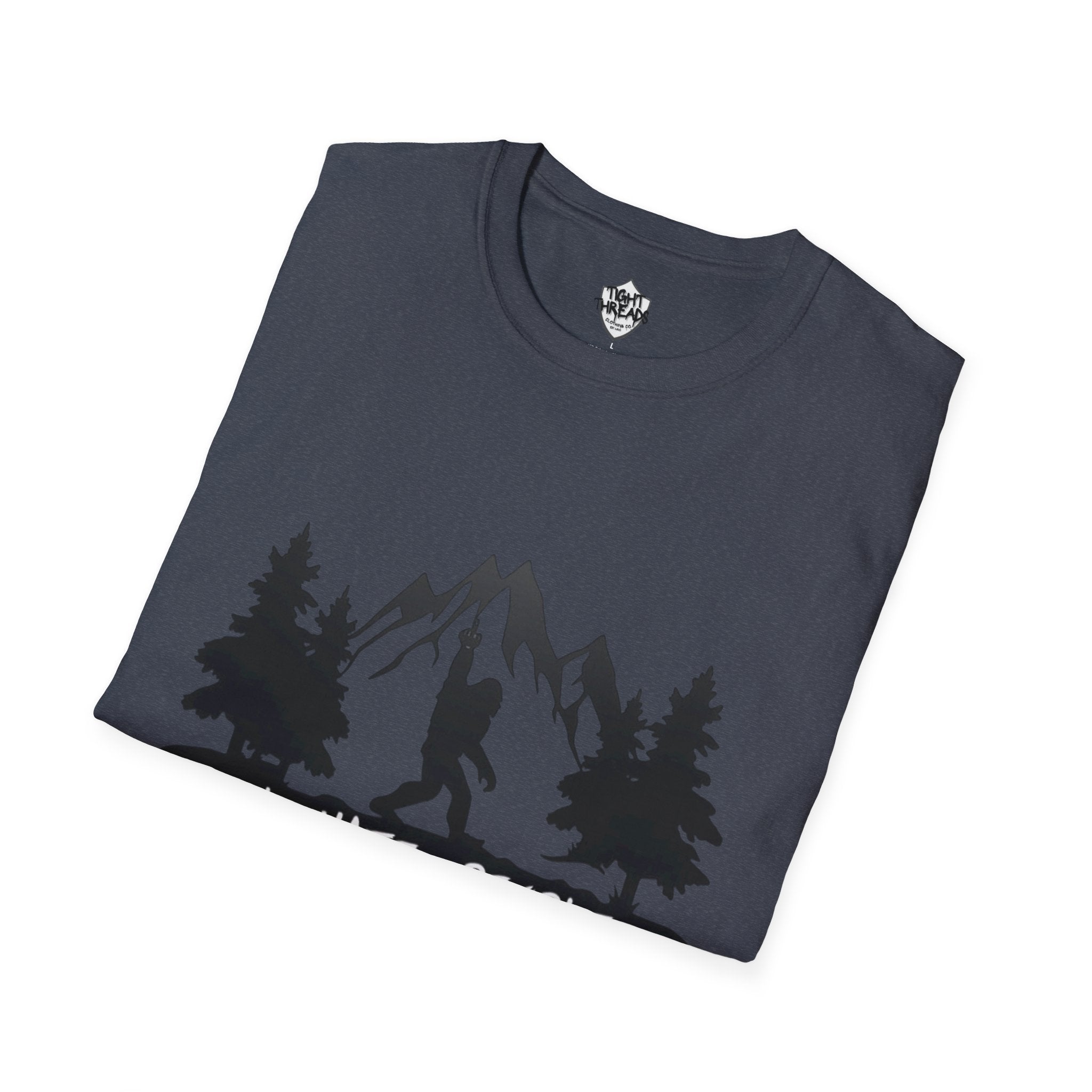 Bigfoot I Hate People mountain silhouette T-Shirt | hiker outdoors trees
