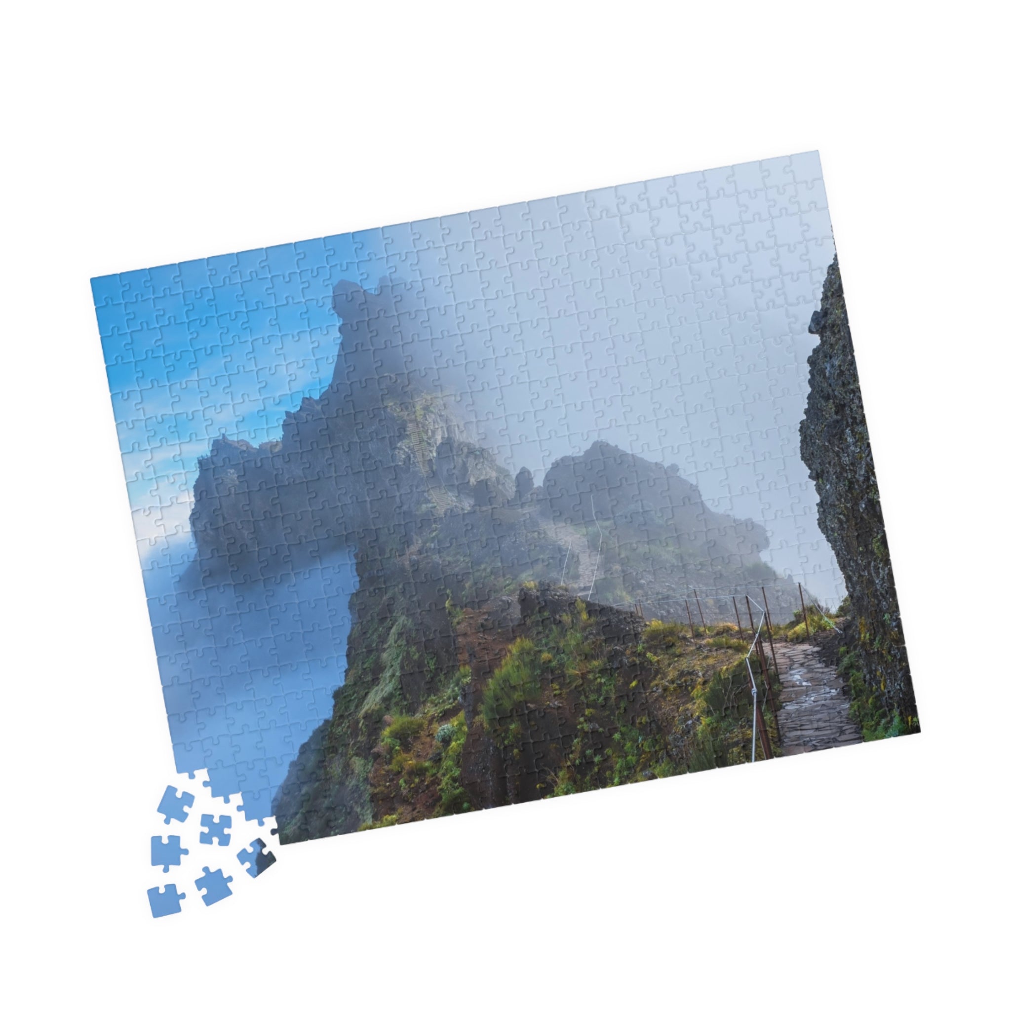 Misty Mountain Trail Puzzle | Scenic Landscape Jigsaw