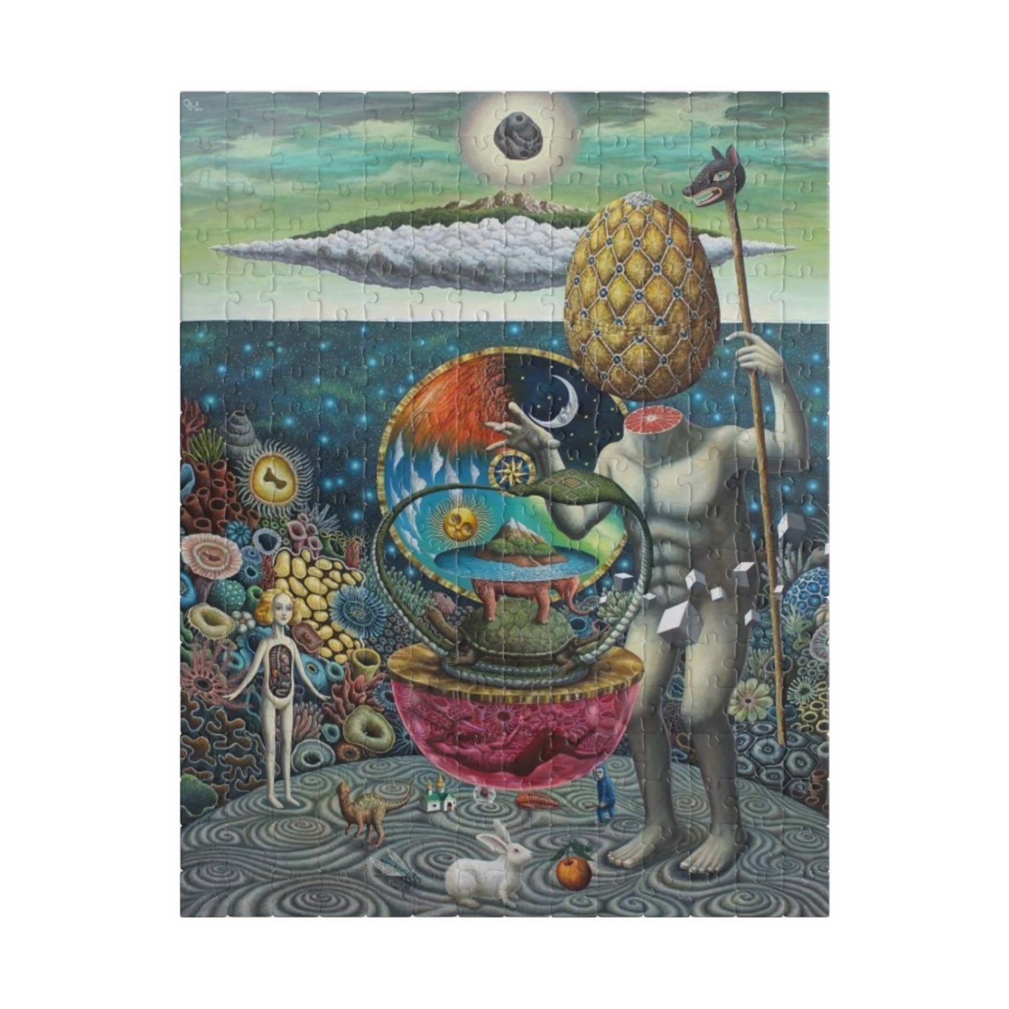Surreal Pineapple-Headed Figure Puzzle | 110-1014 Piece Art Jigsaw