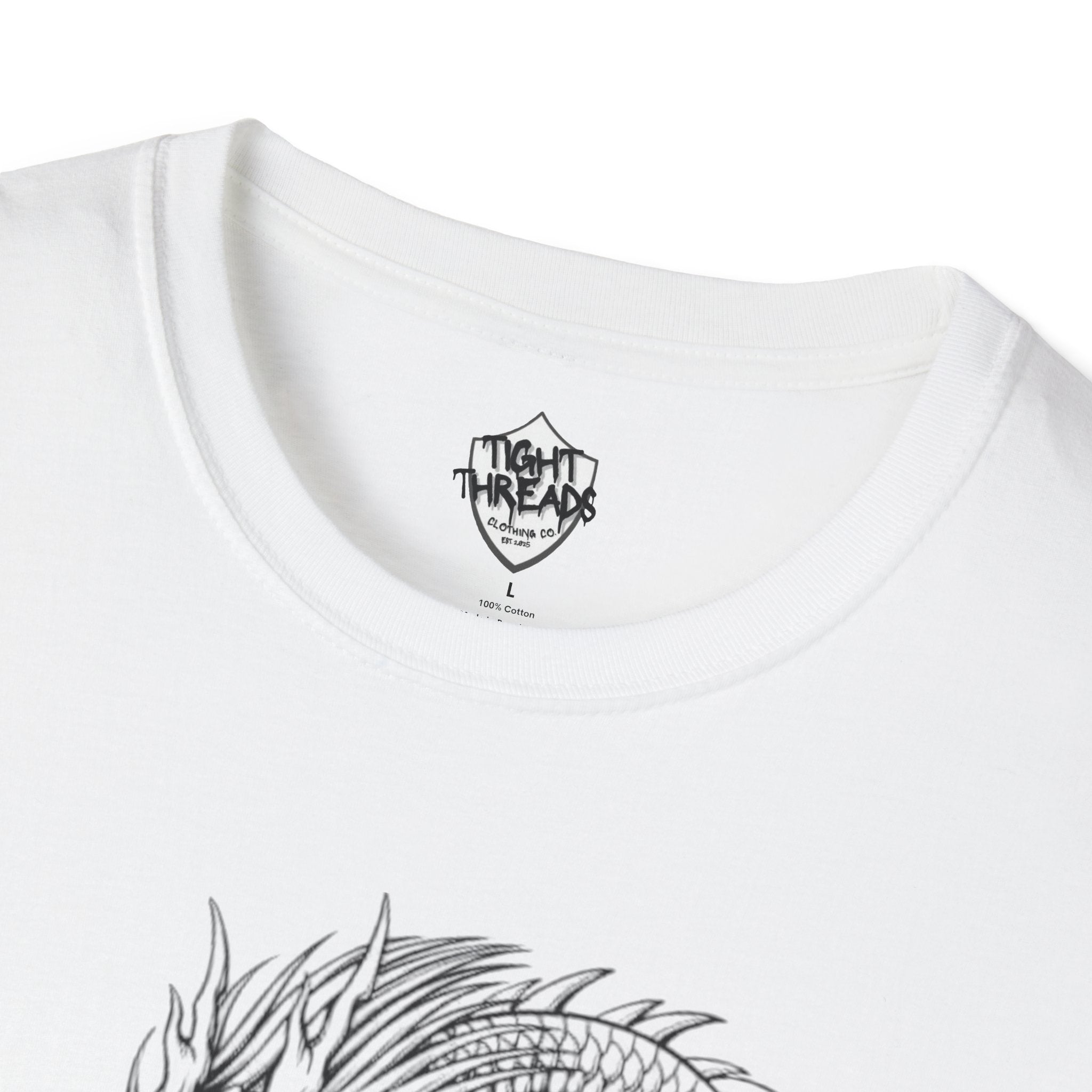 Dragon Oni Graphic Unisex Softstyle T-Shirt, Casual Wear, Gift for Him/Her, Festival Outfit, Anime Lover Tee, Unique Art Shirt